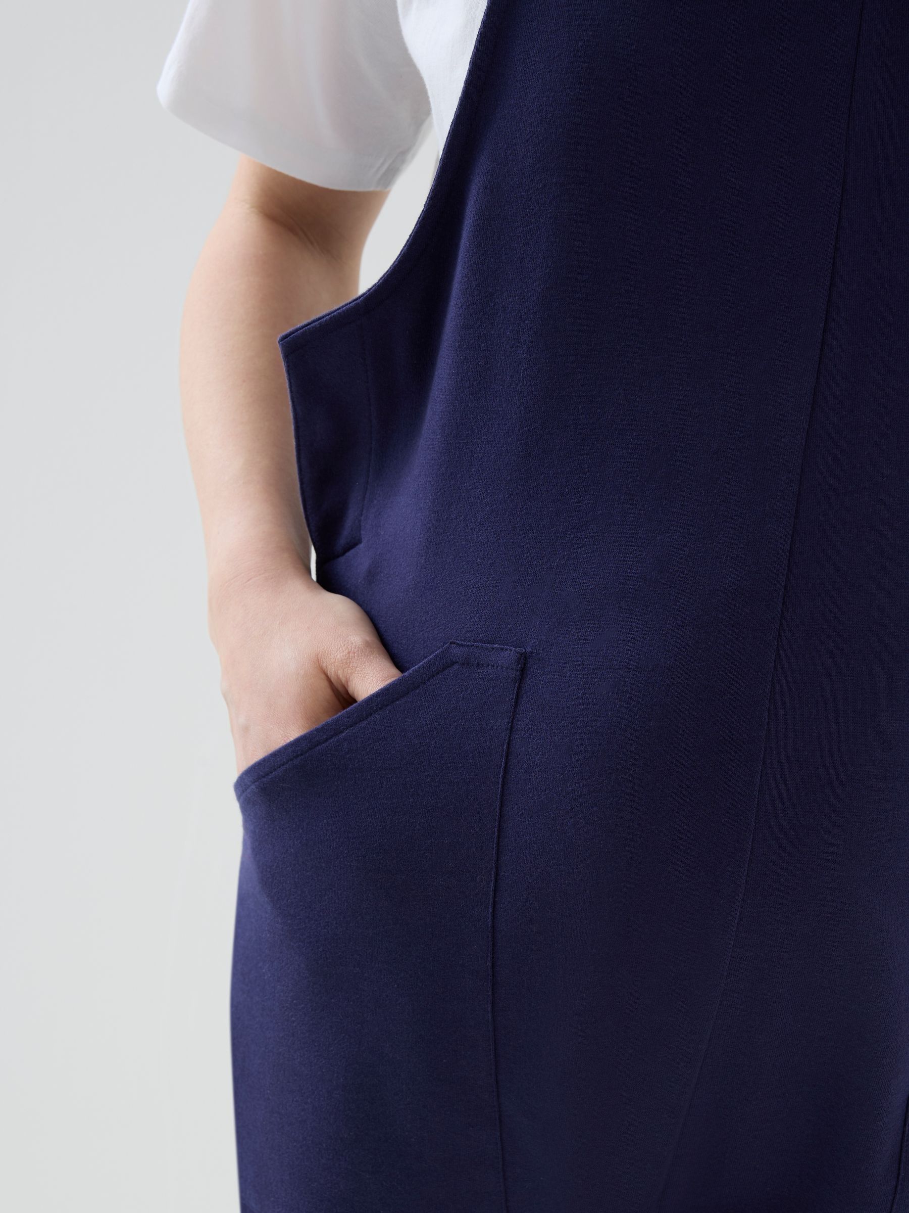 Navy Blue Jersey Maternity Dungarees - Image 6 of 6