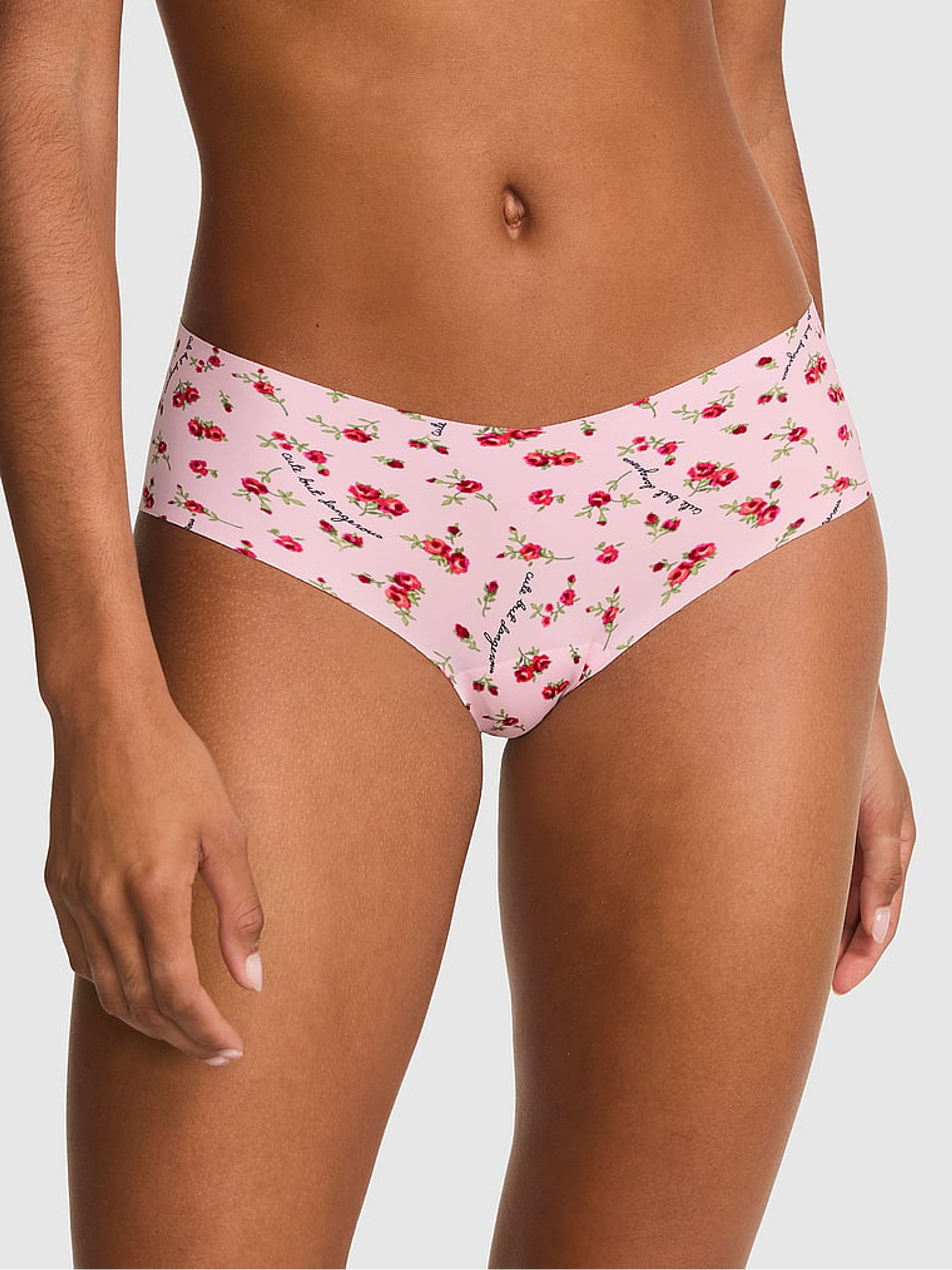 Pink Tulip Cute But Dangerous Print Cheeky No Show Knickers - Image 1 of 2