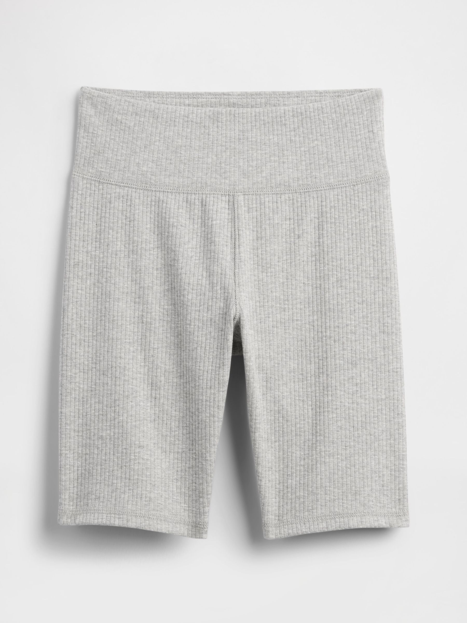 Grey Ribbed Bike Shorts - Image 1 of 2 Grey Ribbed Bike Shorts - Image 1 of 2