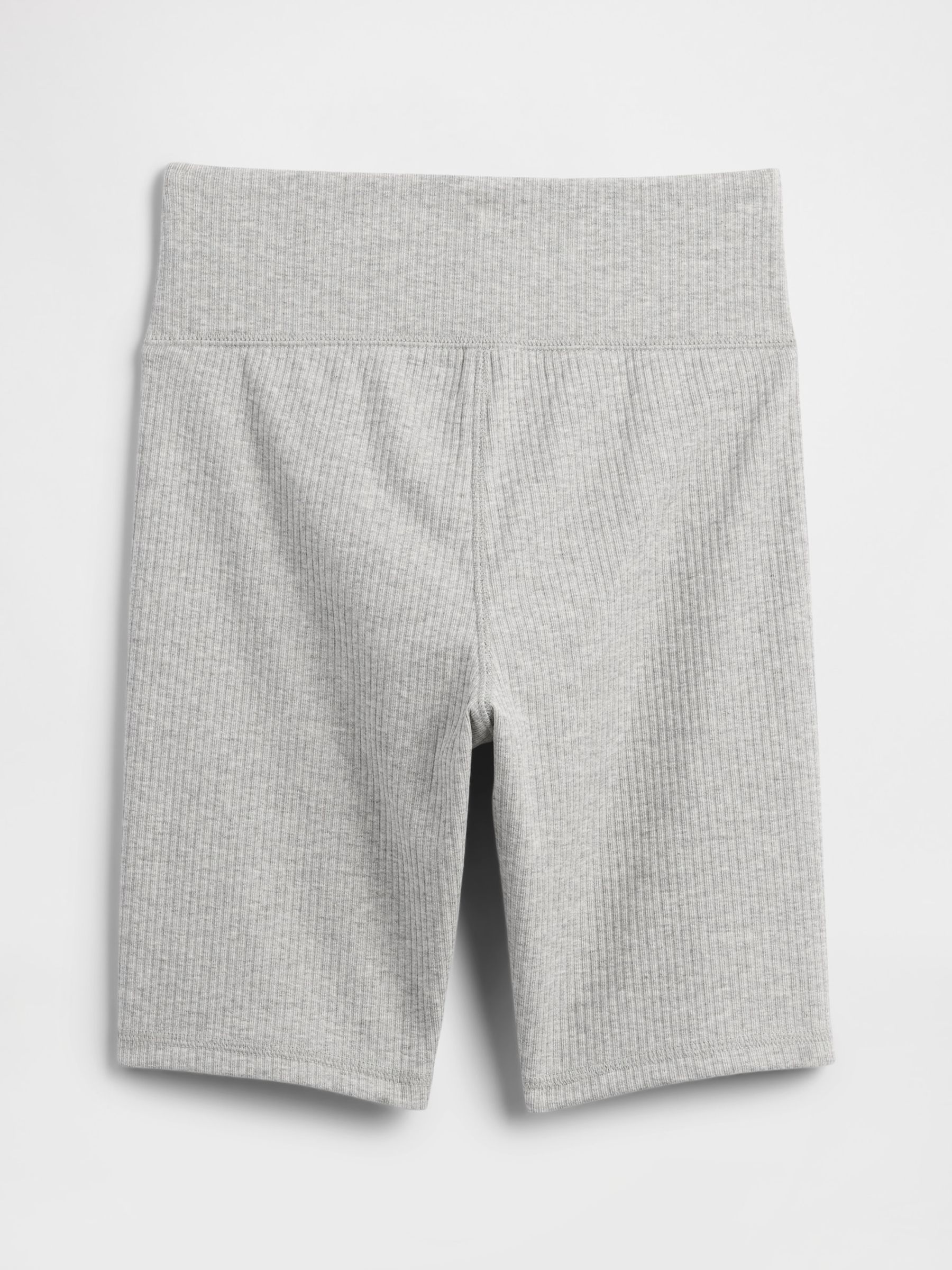 Grey Ribbed Bike Shorts - Image 2 of 2