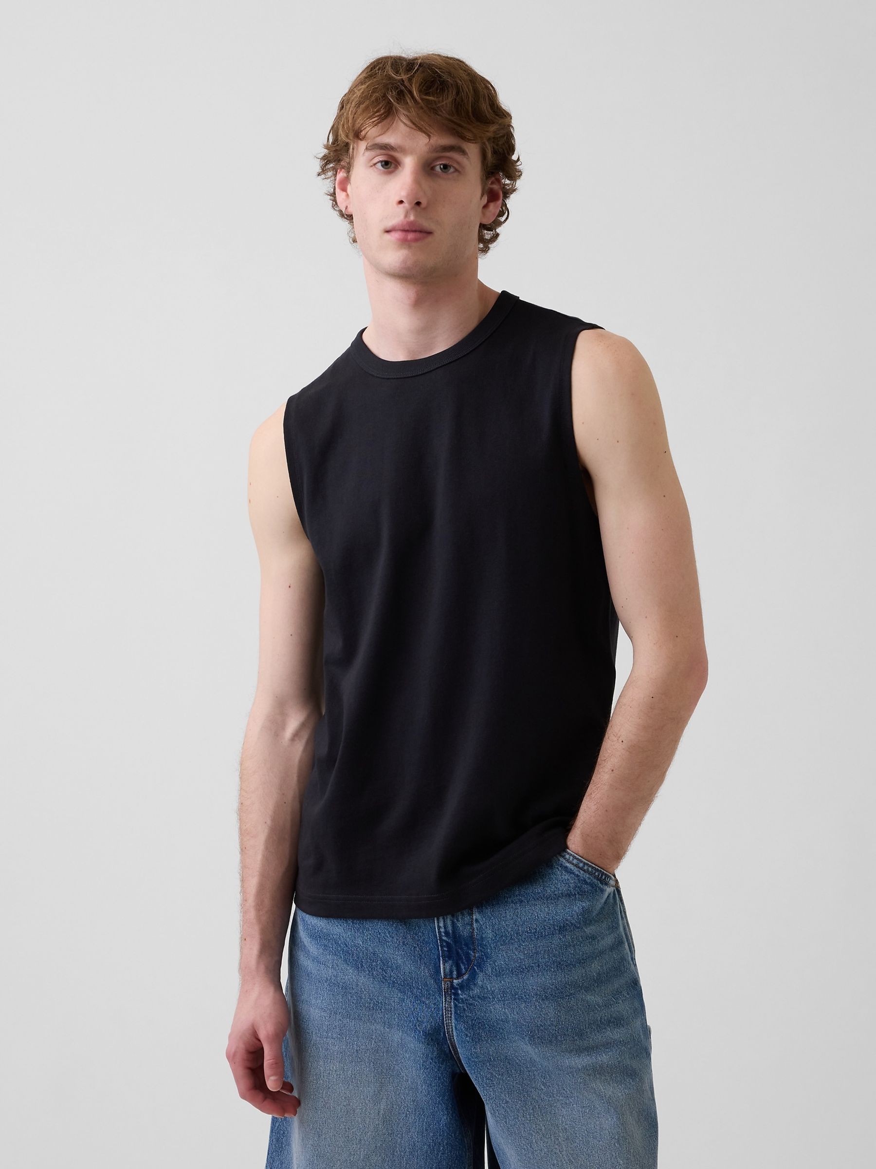 Black Muscle Vest - Image 1 of 4