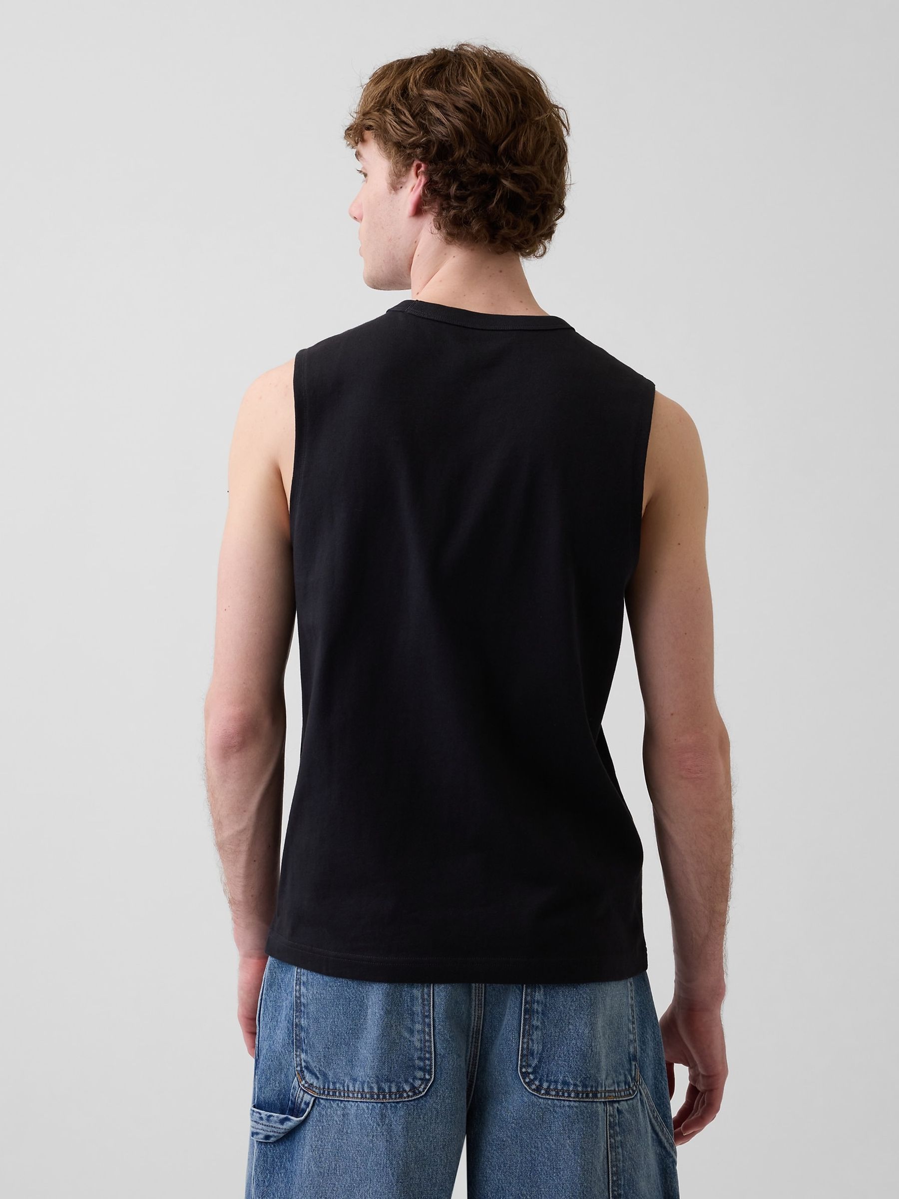 Black Muscle Vest - Image 2 of 4