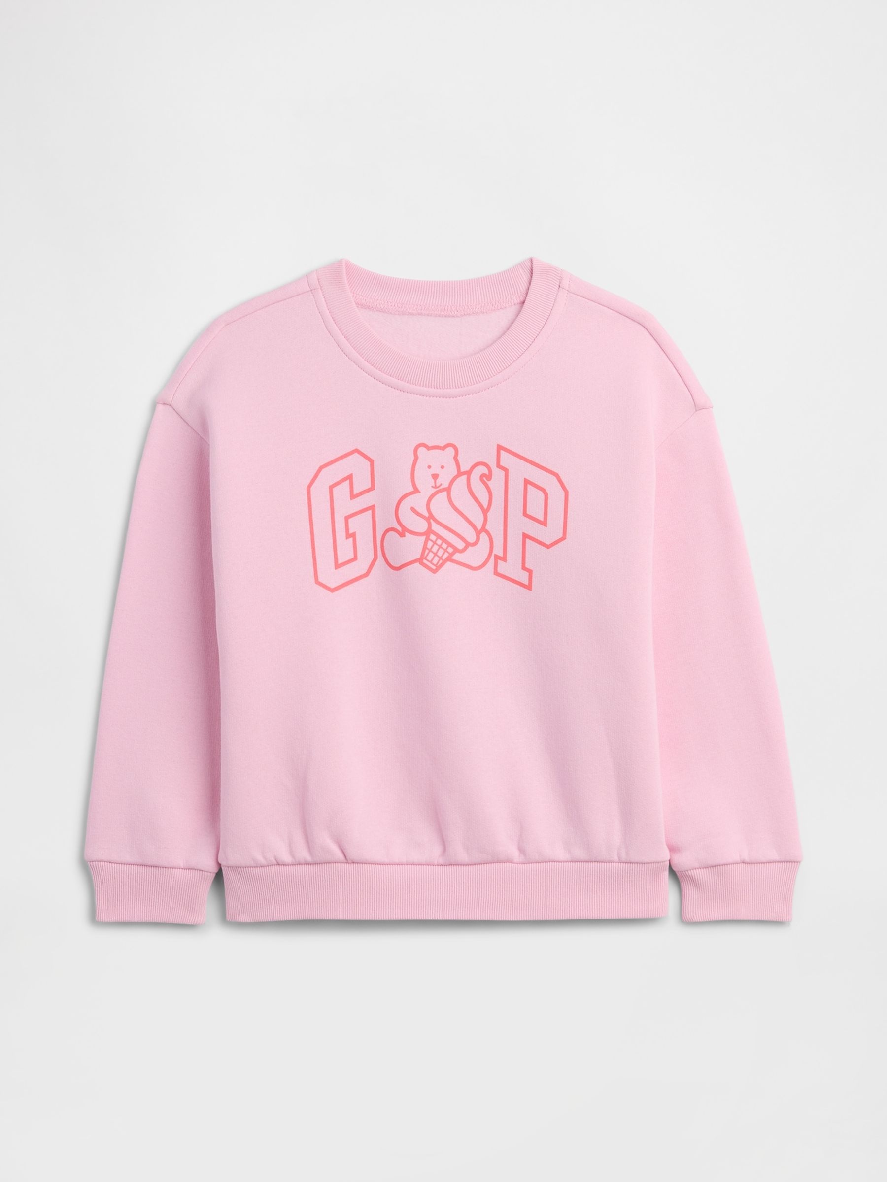 Pink Logo Relaxed Crew Neck Sweatshirt (6mths-5yrs) - Image 1 of 3