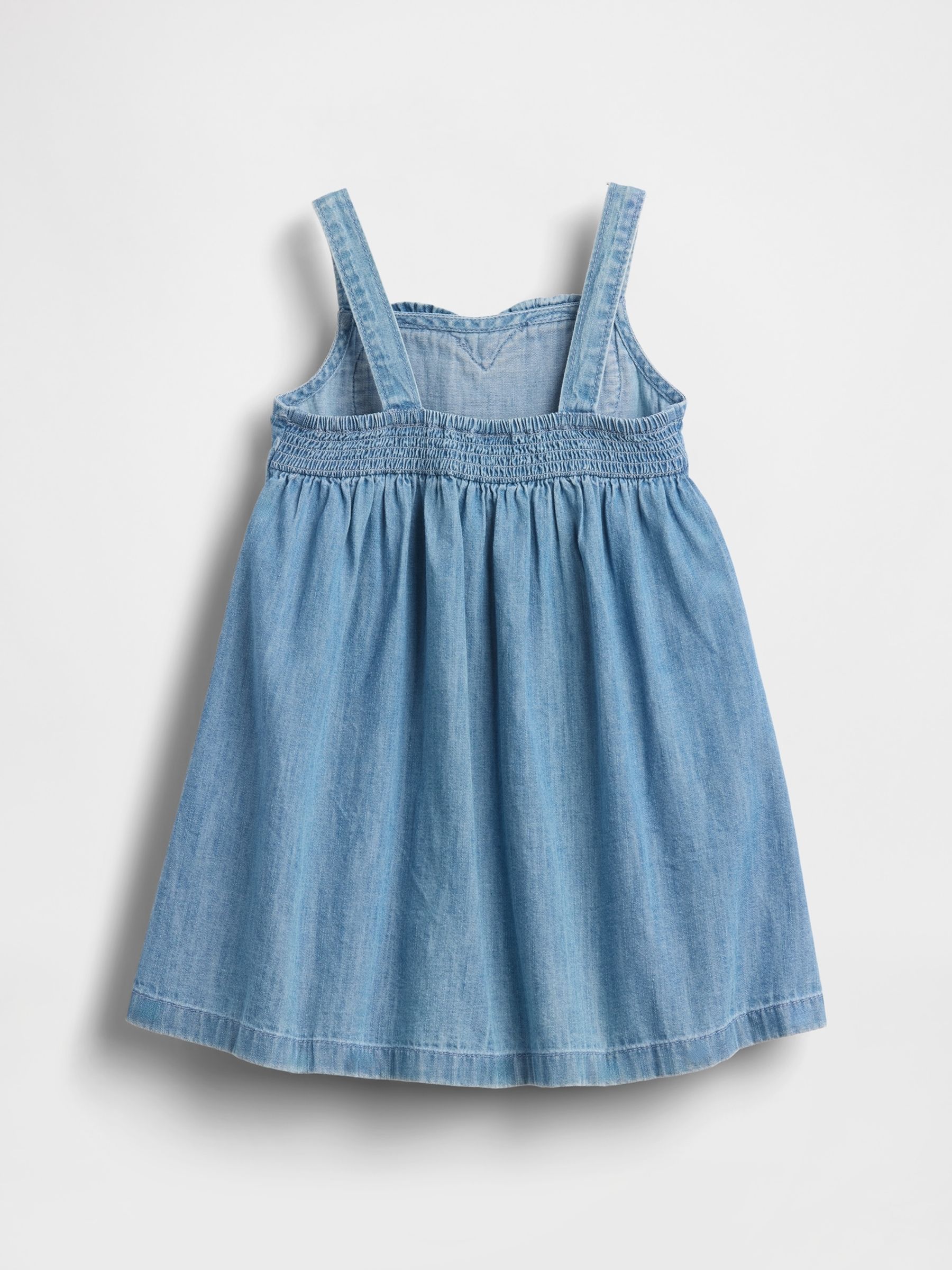 Medium Wash Denim Heart Vest Dress - Image 3 of 4