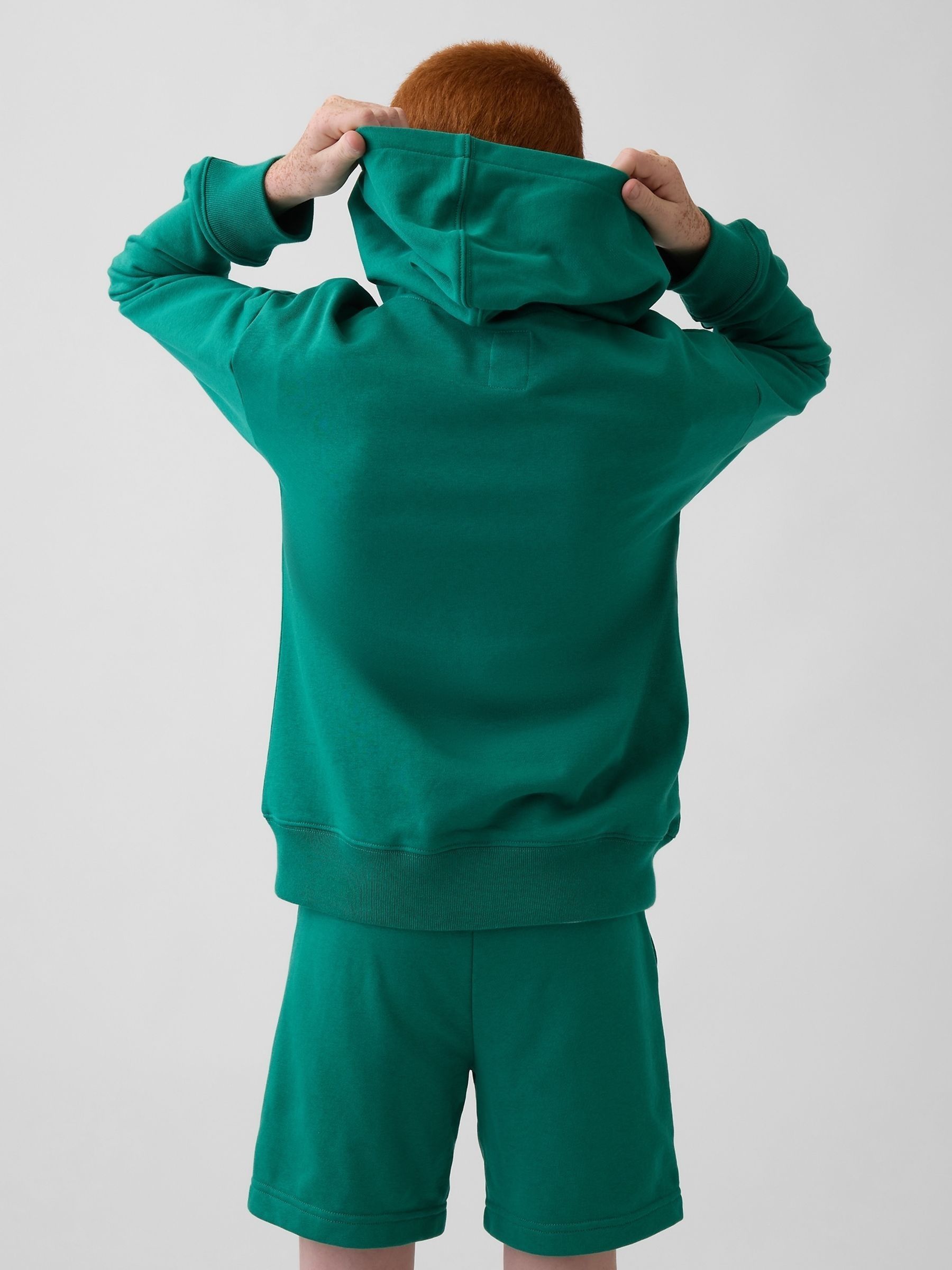 Green Relaxed Logo French Terry Zip Hoodie - Image 2 of 5