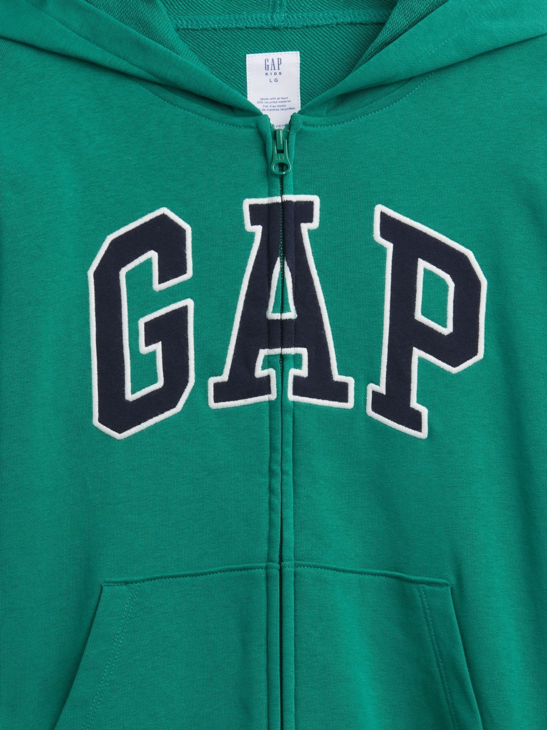 Green Relaxed Logo French Terry Zip Hoodie - Image 5 of 5