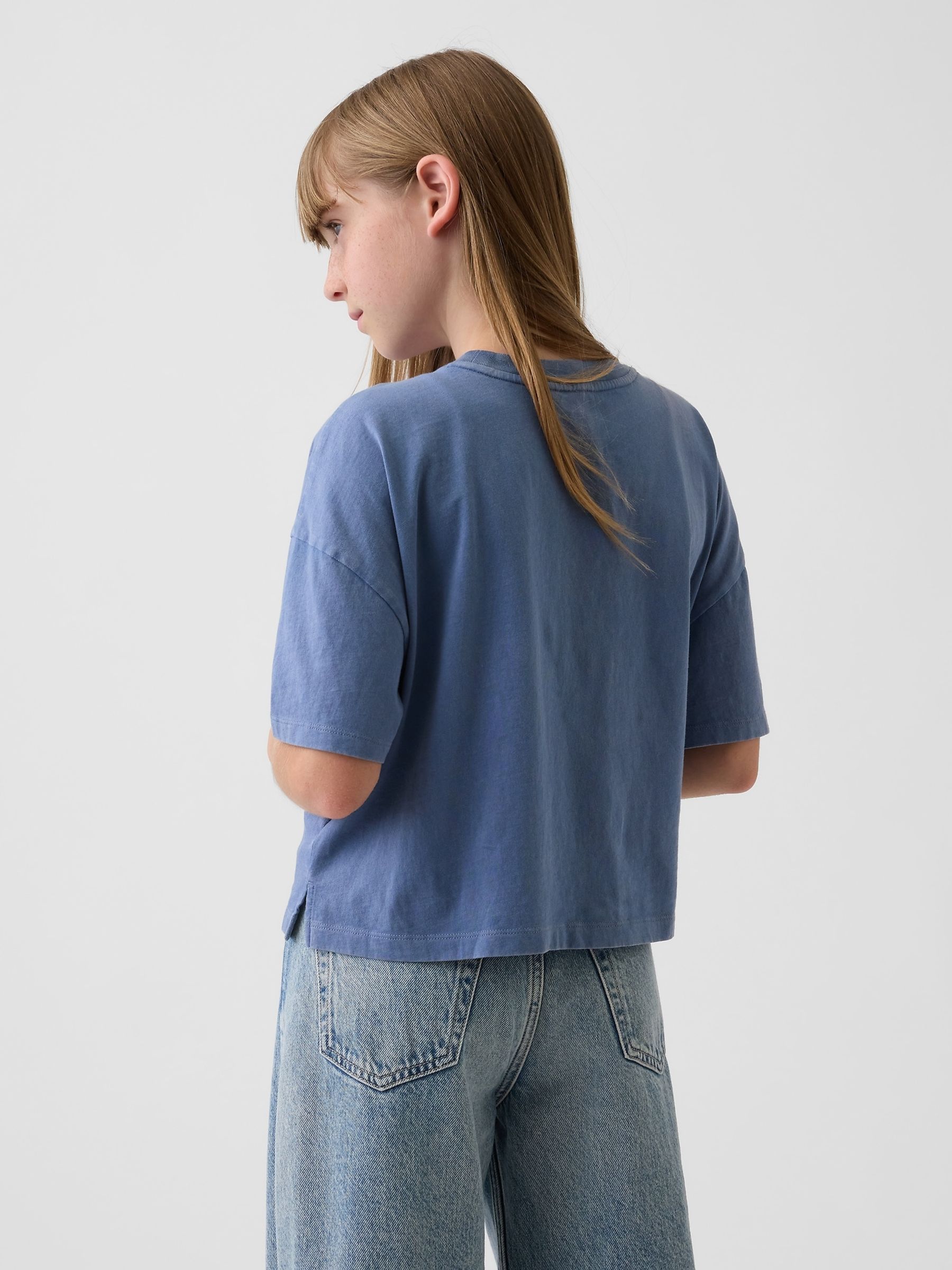 Blue Oversized Graphic Short Sleeve T-Shirt - Image 2 of 2