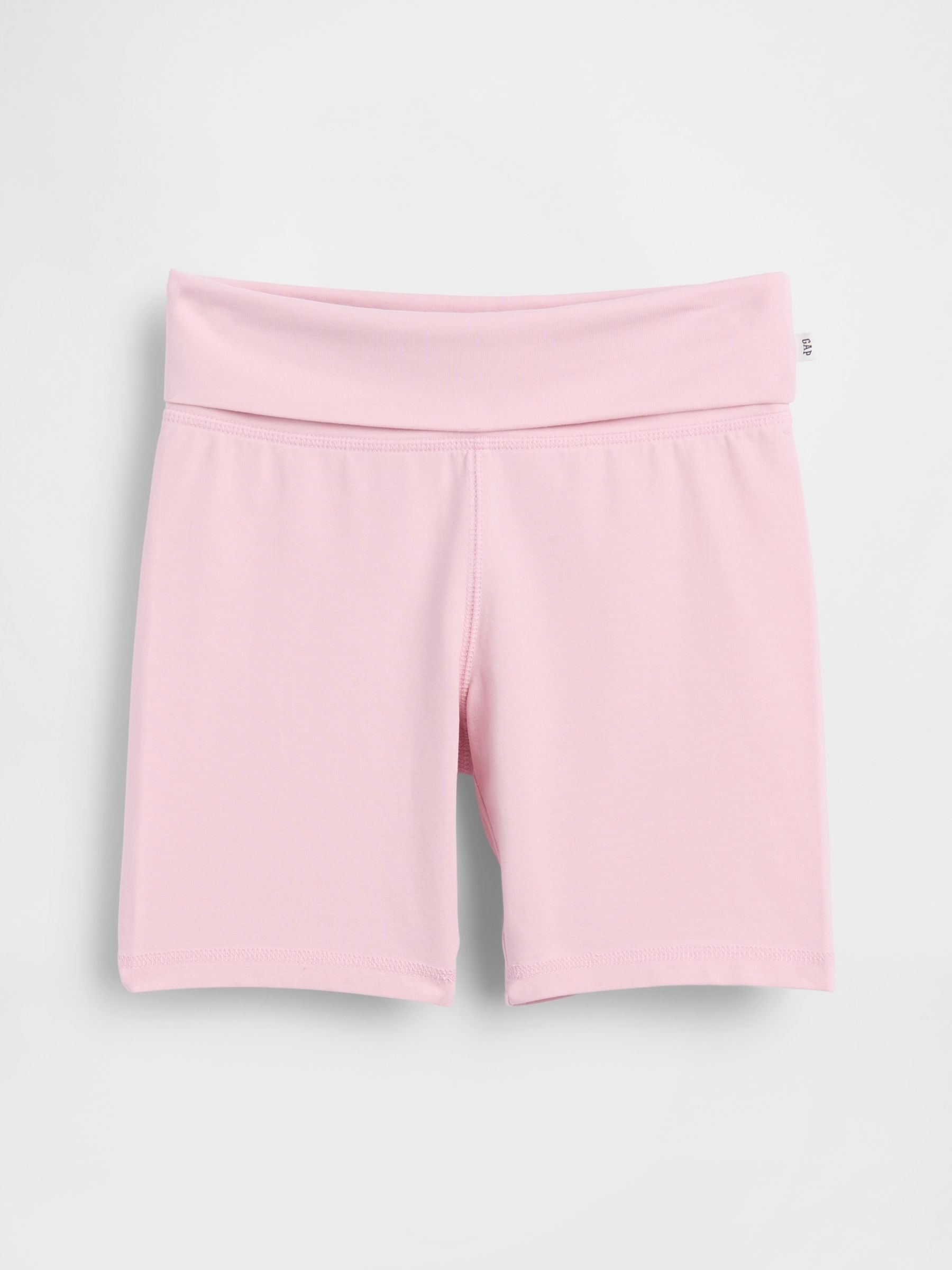 Pink Foldover Cycling Shorts - Image 1 of 2
