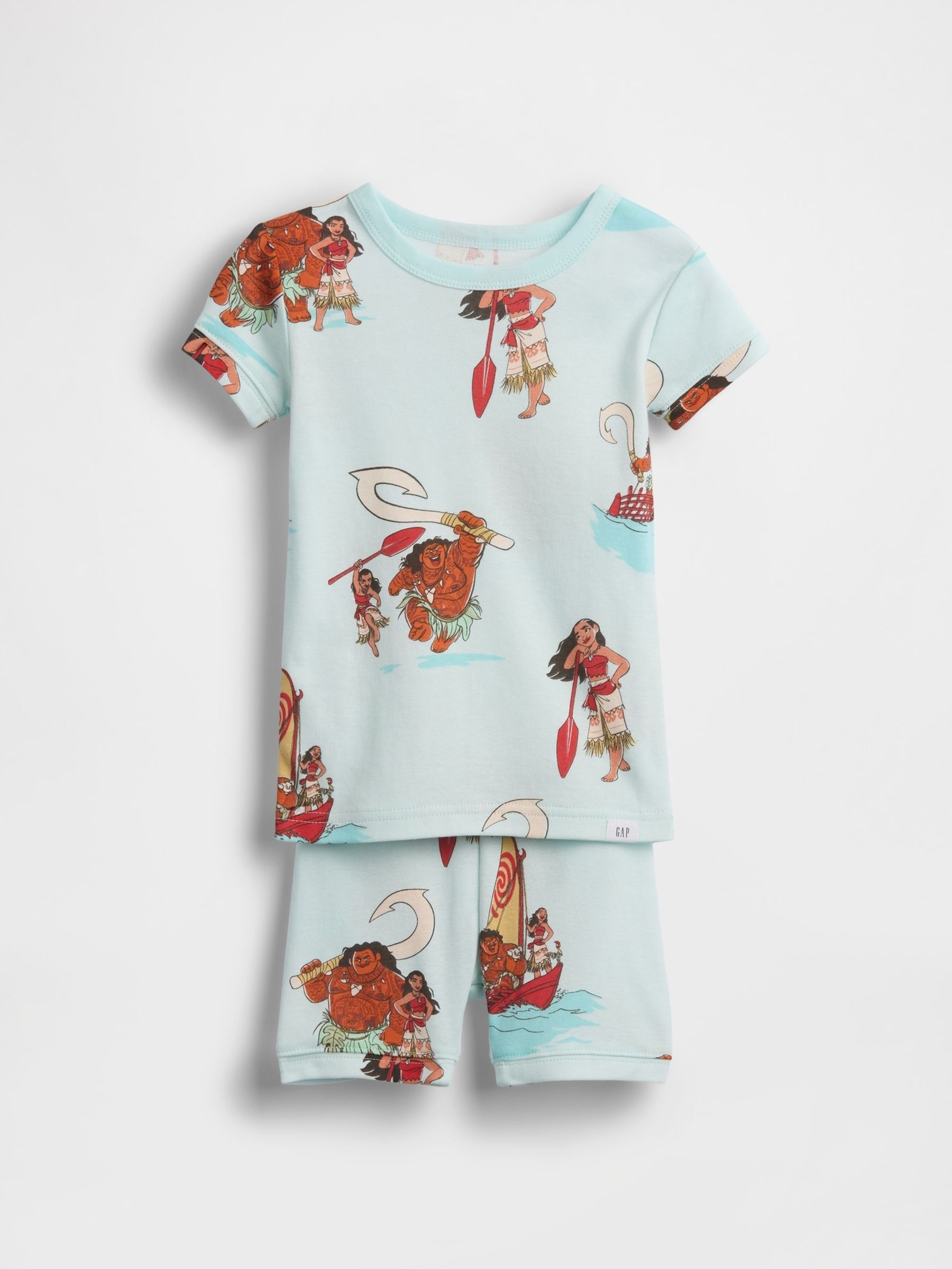 Blue Moana Disney Brushed Cotton Pyjamas Short Set - Image 1 of 2