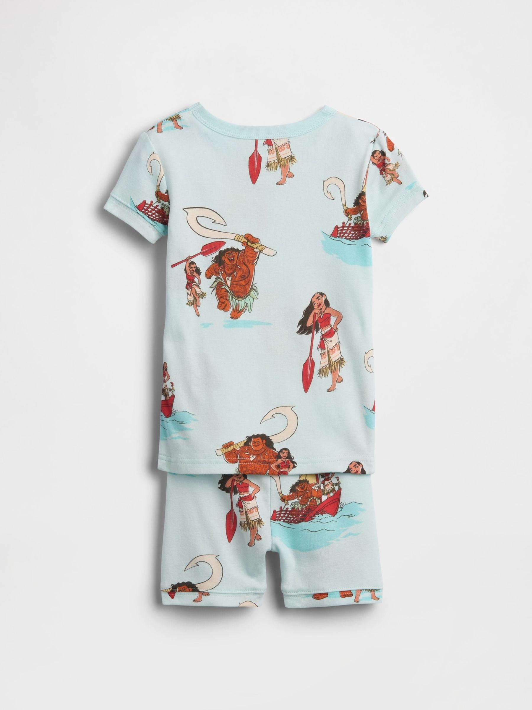 Blue Moana Disney Brushed Cotton Pyjamas Short Set - Image 2 of 2