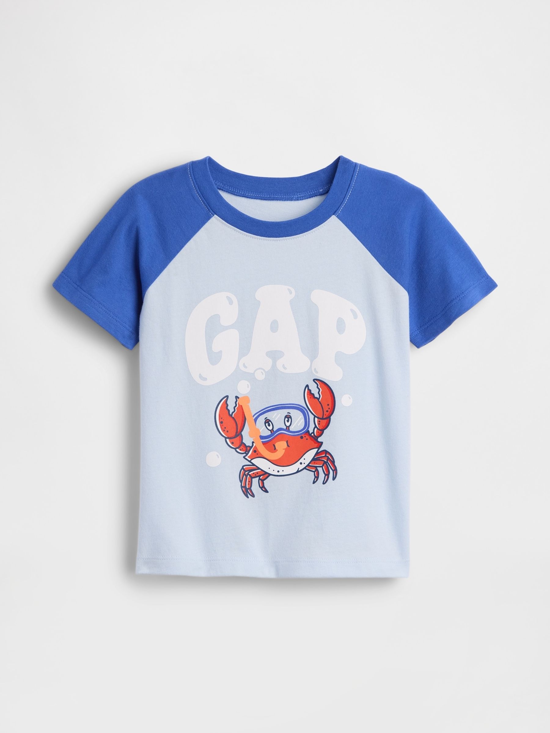 Light Blue Colourblock Graphic Short Sleeve T-Shirt (6mths-5yrs) - Image 1 of 3 Light Blue Colourblock Graphic Short Sleeve T-Shirt (6mths-5yrs) - Image 1 of 3