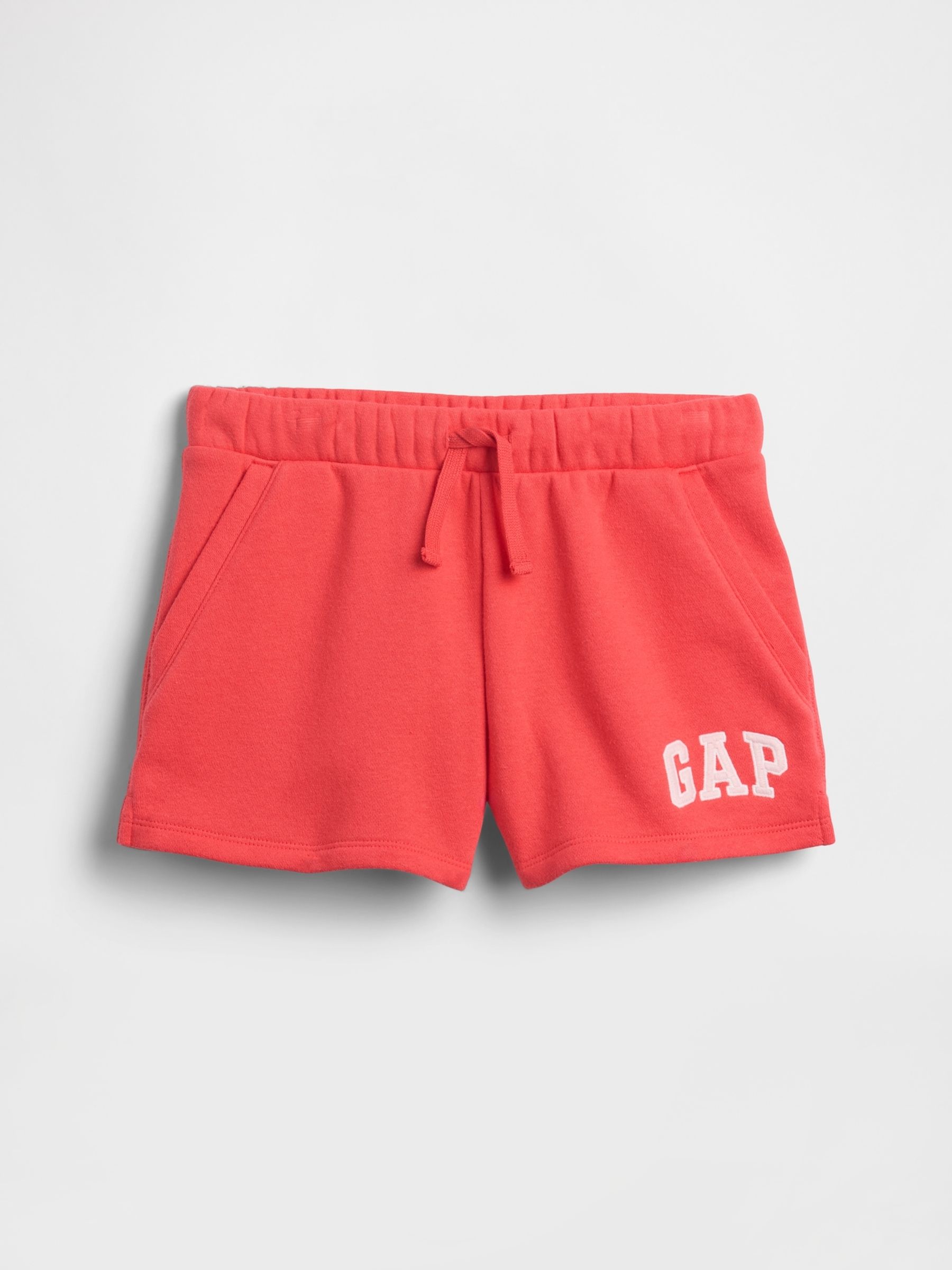 Coral Pink Logo Pull On French Terry Shorts - Image 4 of 5