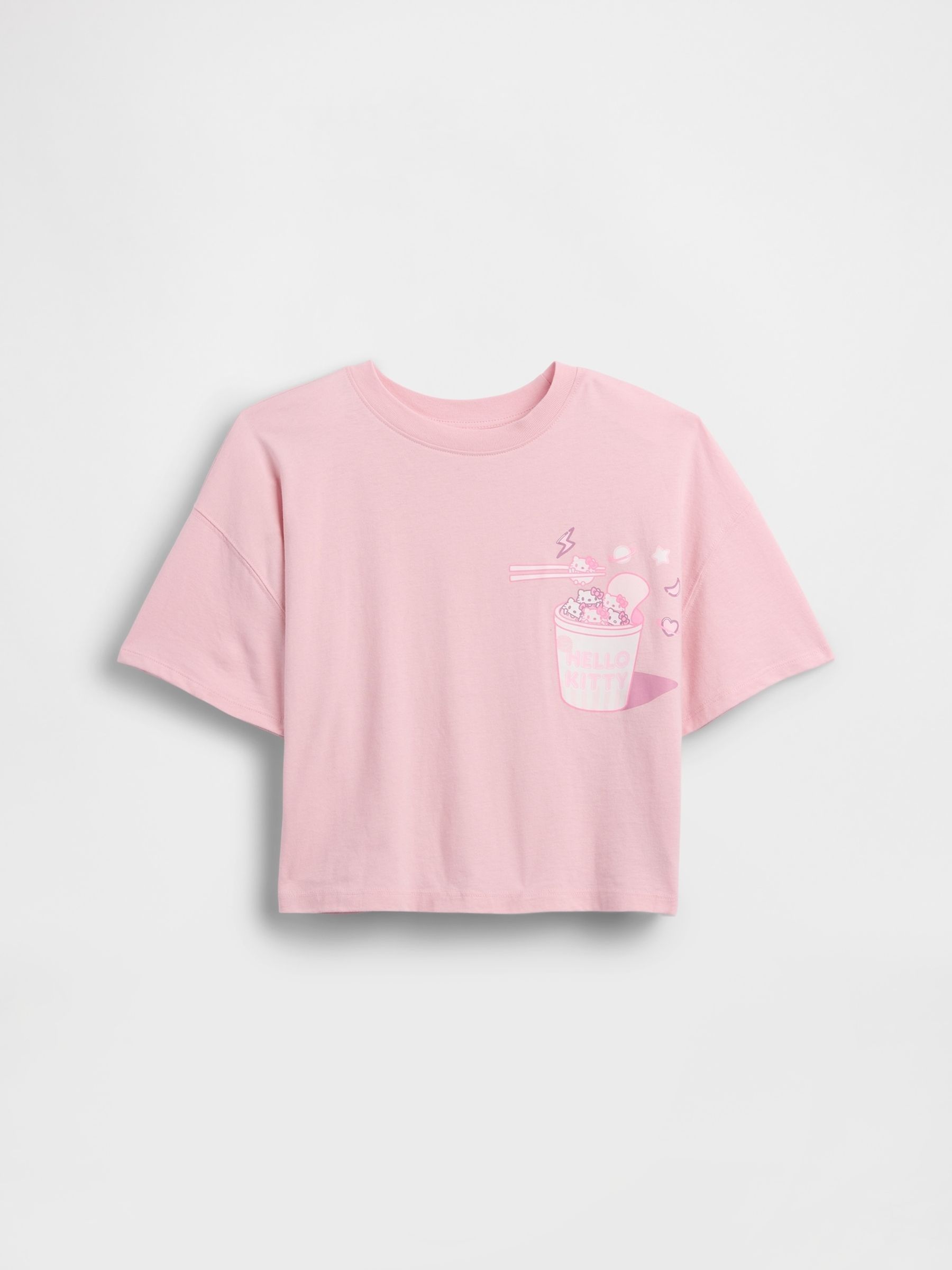 Pink Hello Kitty Oversized Graphic Short Sleeve T-Shirt - Image 3 of 5