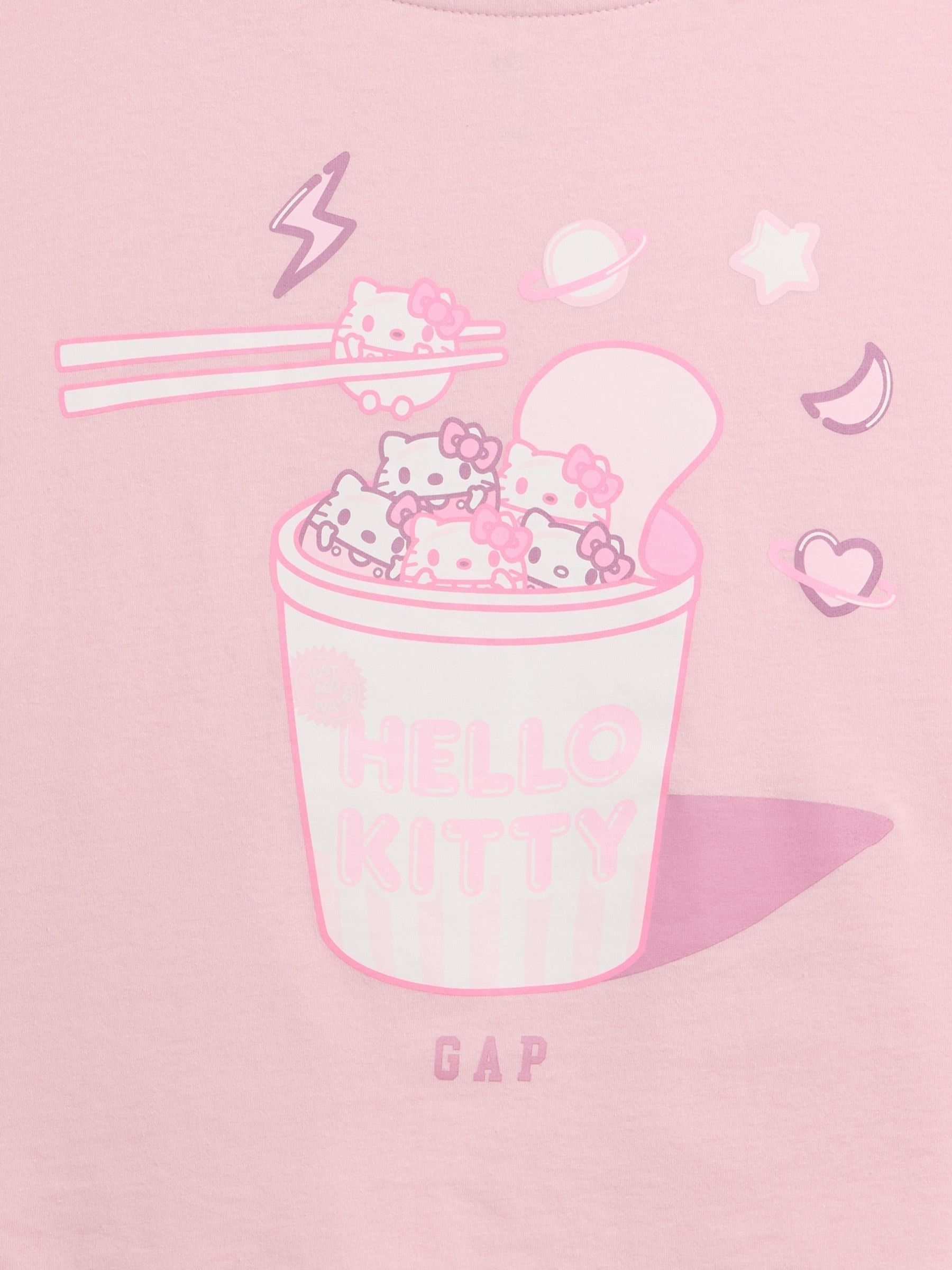 Pink Hello Kitty Oversized Graphic Short Sleeve T-Shirt - Image 4 of 5