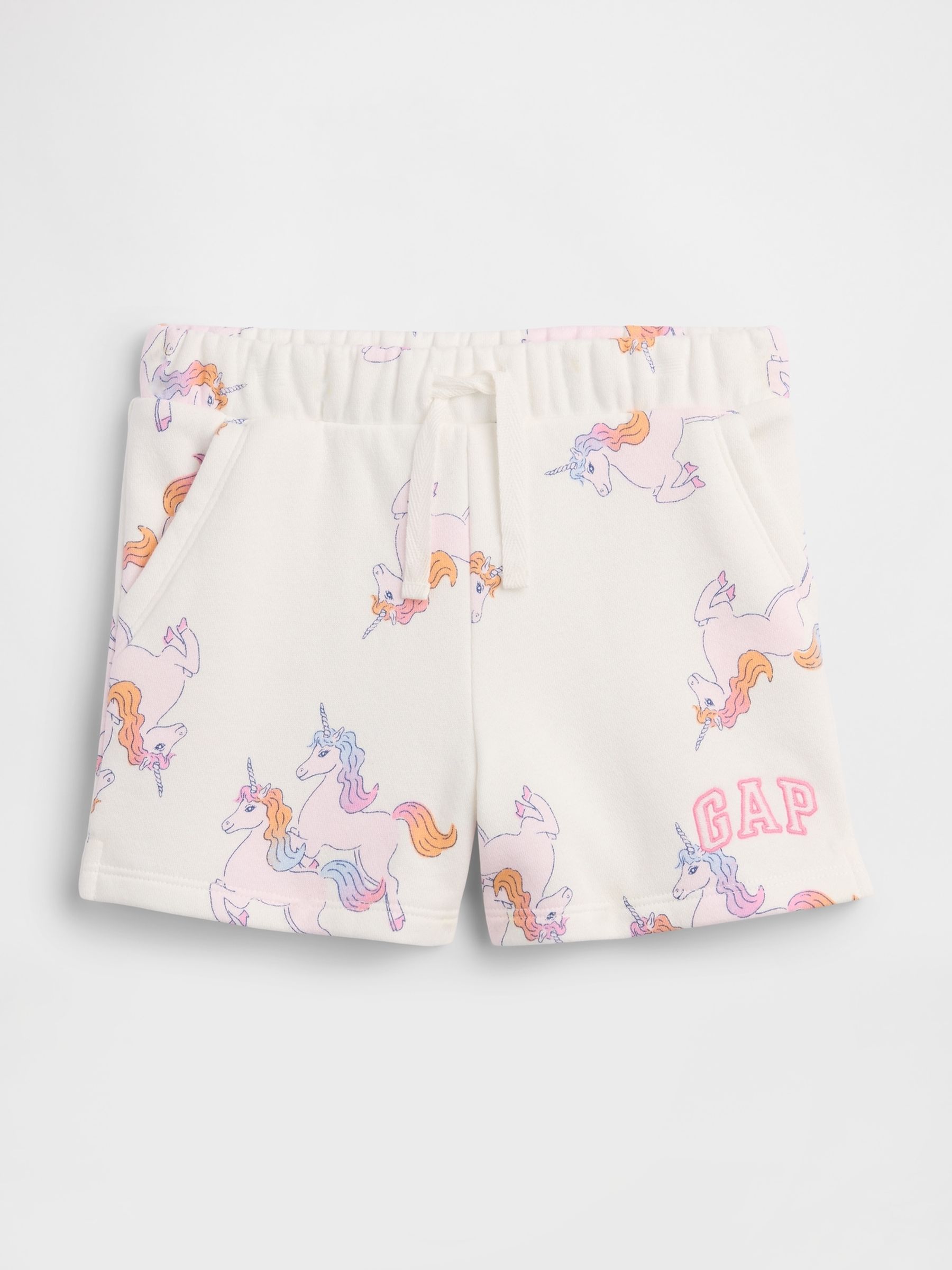 White Print Pull On Logo Shorts (6mths-5yrs) - Image 1 of 3