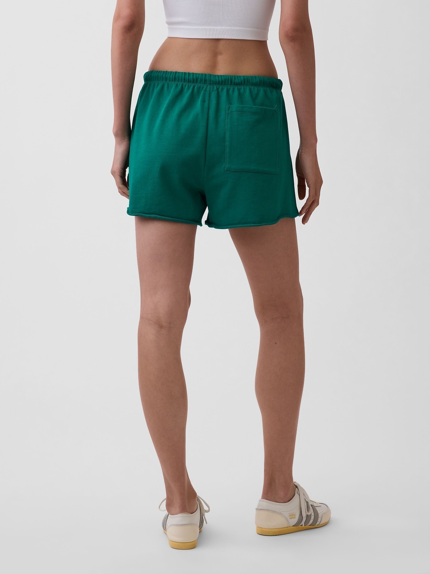 Green 3.5 inch VintageSoft Terry Relaxed Sweat Shorts - Image 2 of 4