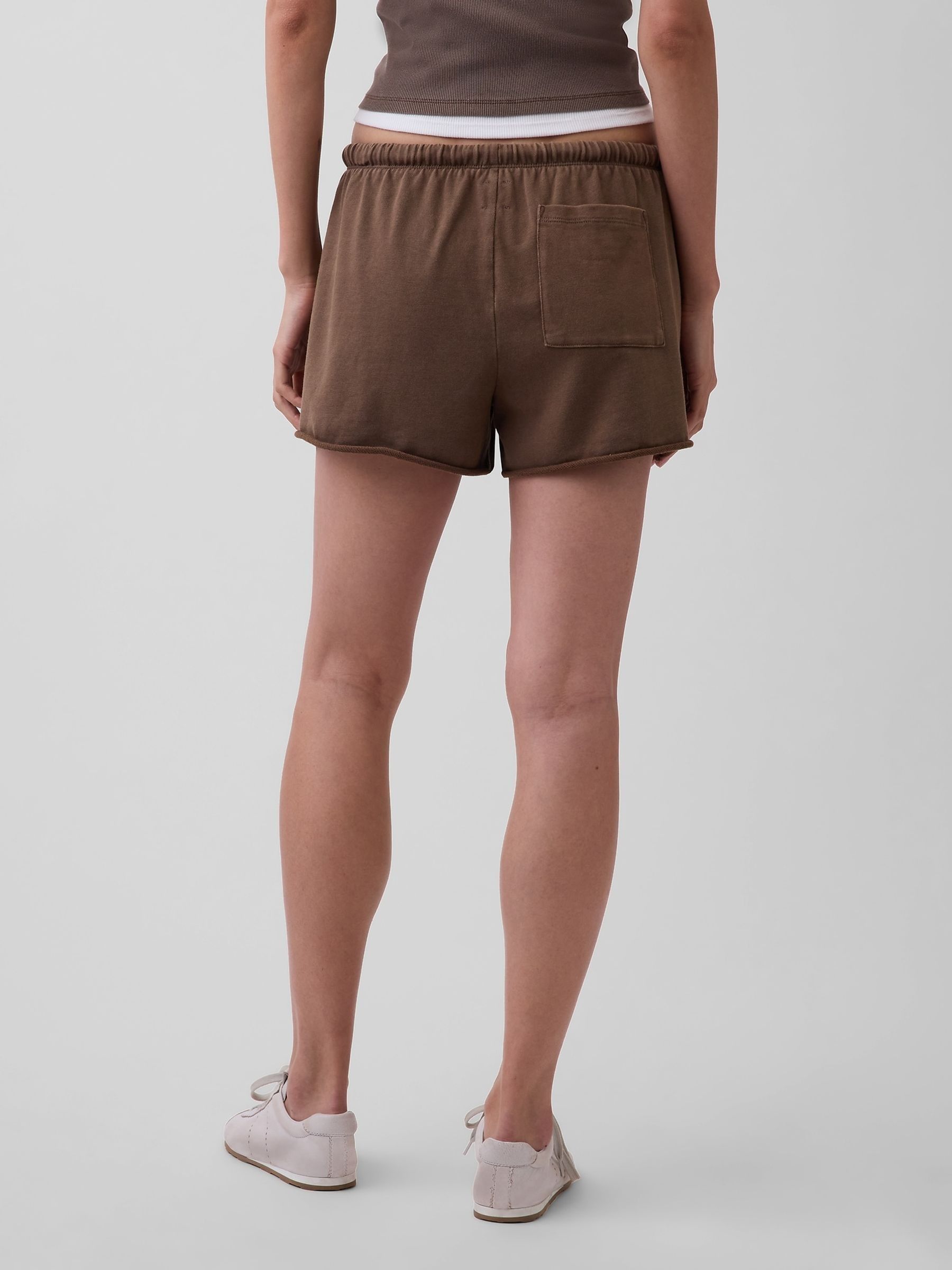 Brown 3.5 inch VintageSoft Terry Relaxed Sweat Shorts - Image 2 of 5