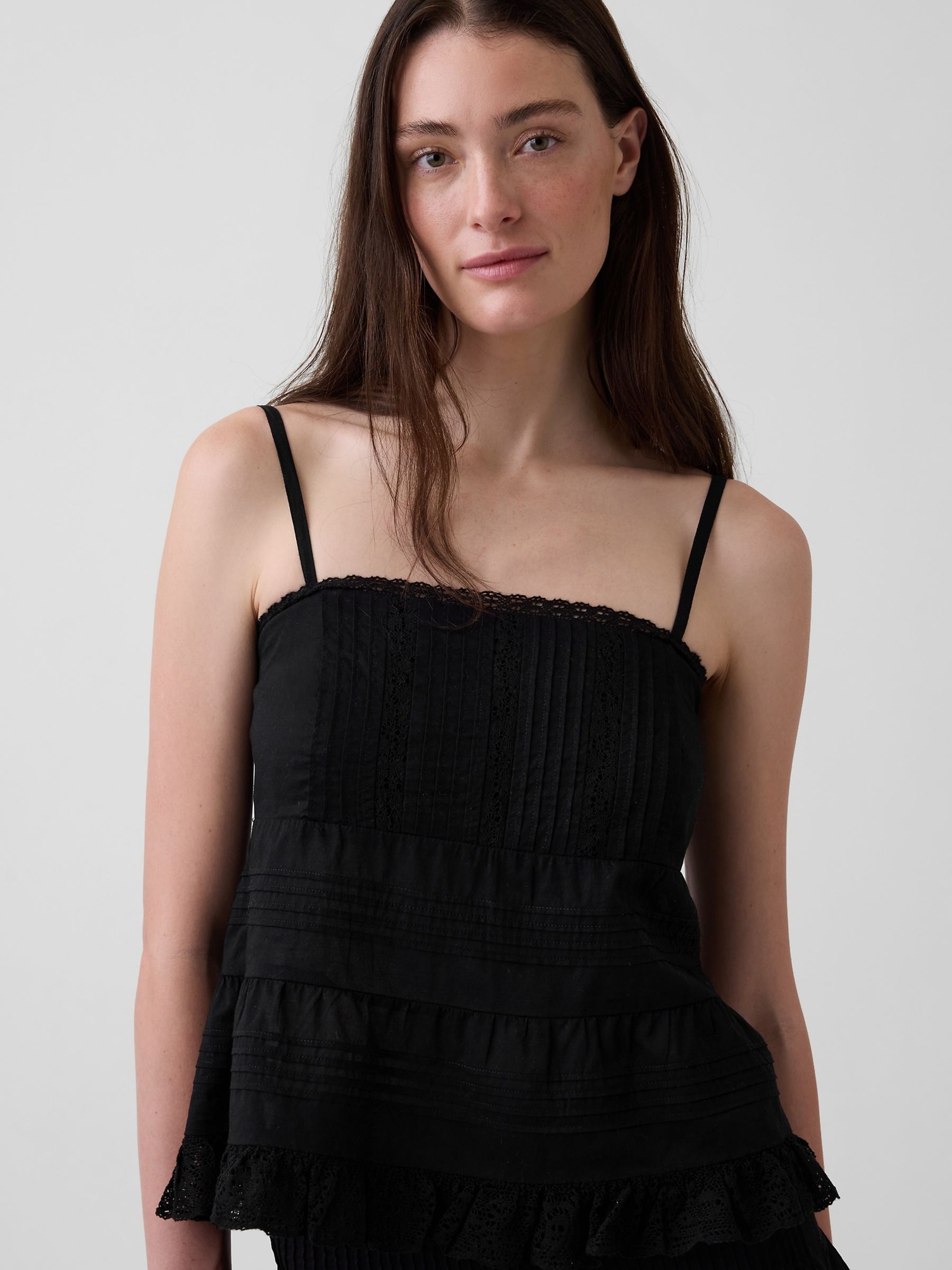 Black Lace-Trim Cami - Image 4 of 4