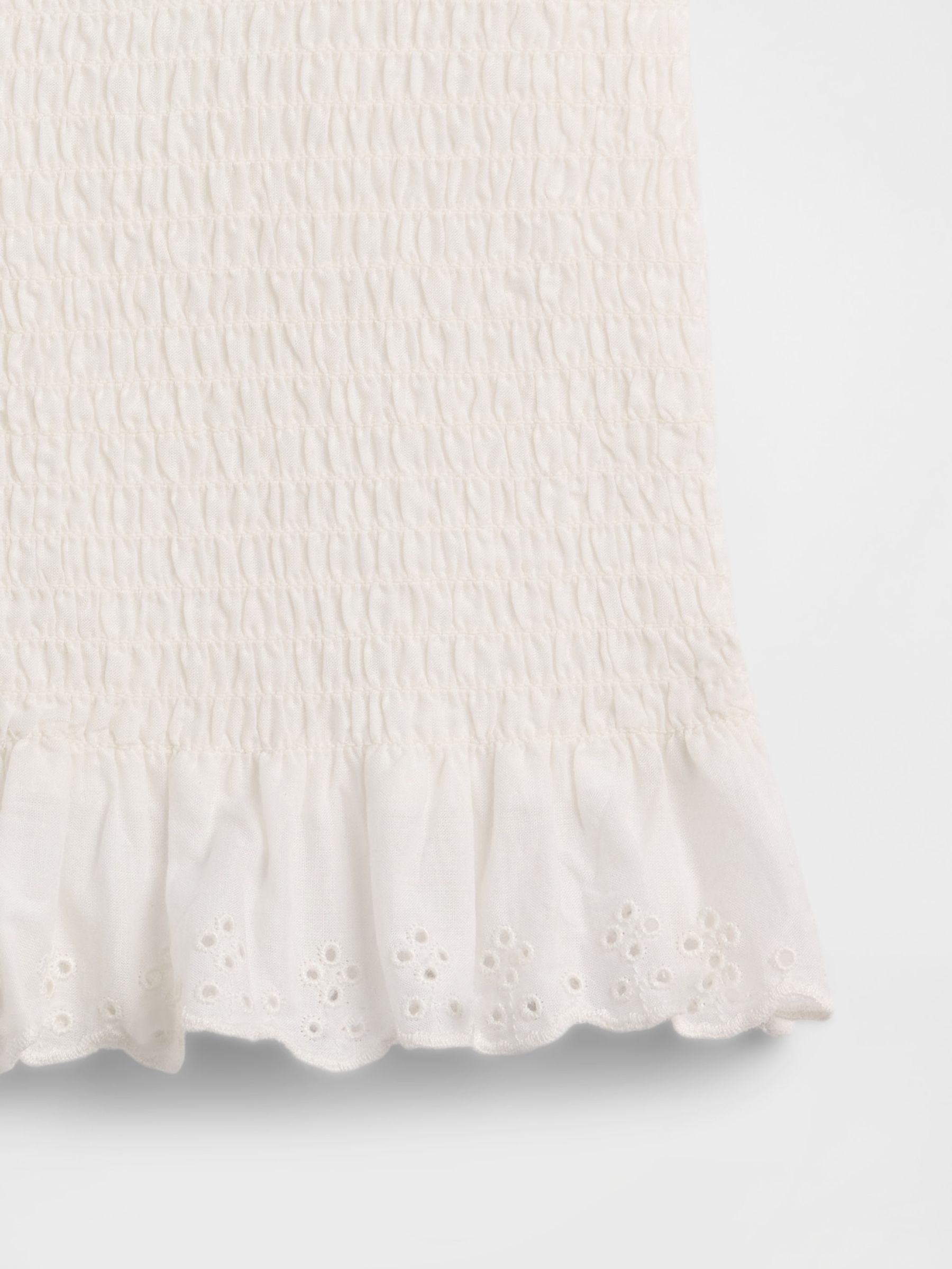 White Smocked Peplum Top - Image 3 of 3
