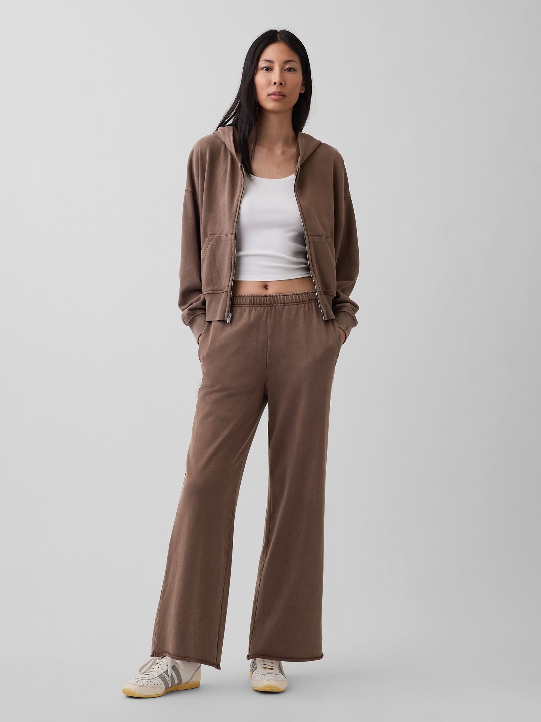 Brown VintageSoft Terry Wide-Leg Joggers - Image 3 of 5