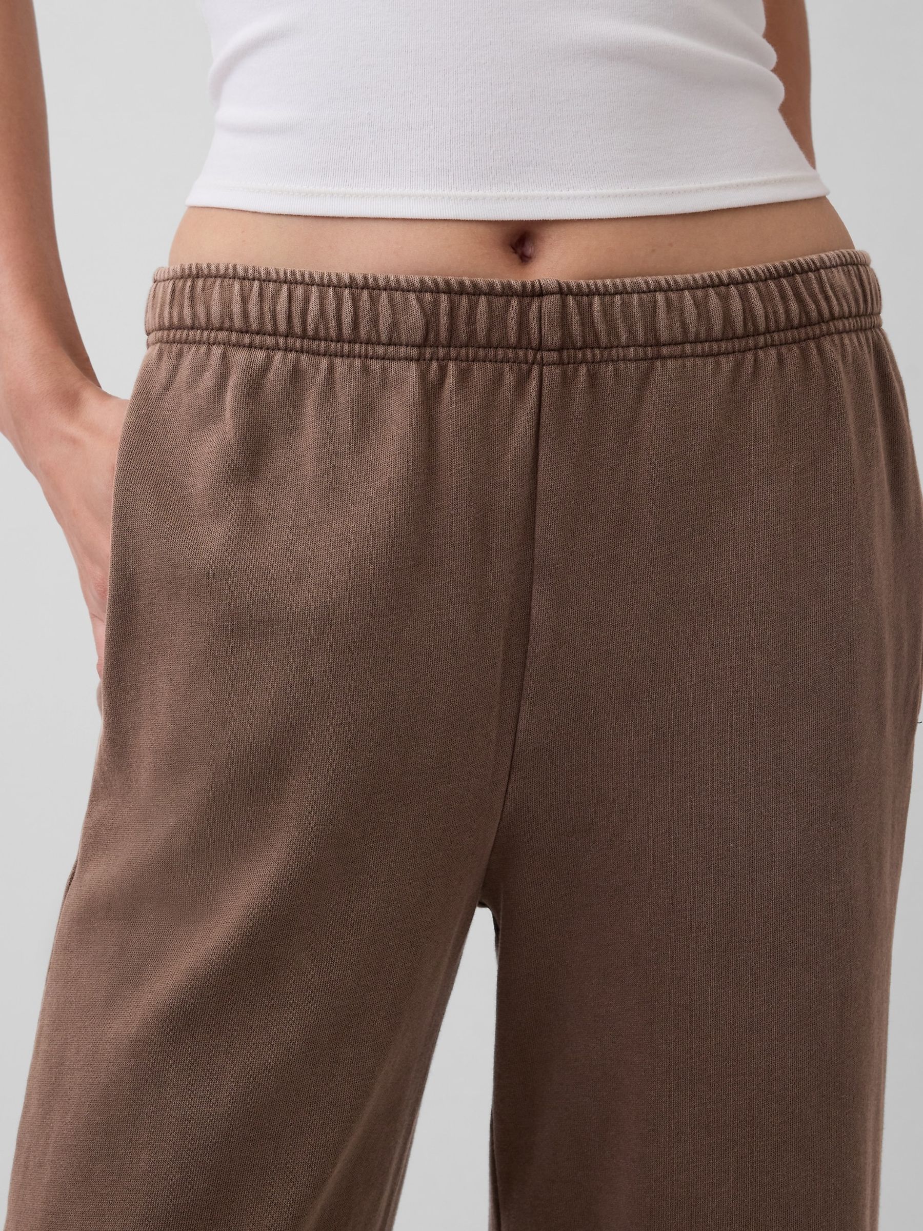 Brown VintageSoft Terry Wide-Leg Joggers - Image 5 of 5
