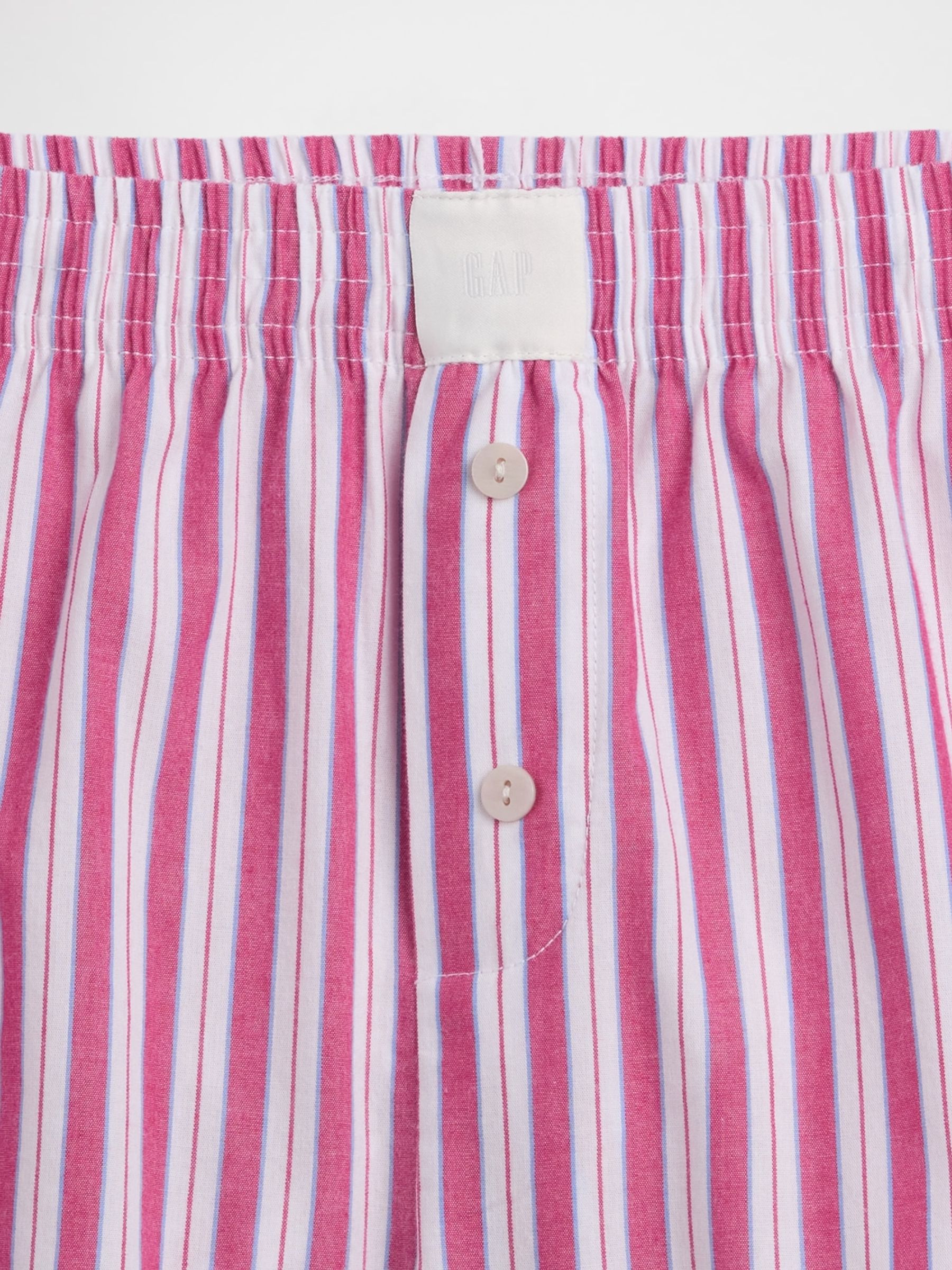 Red Stripe Poplin Pyjama Boxer Shorts - Image 5 of 5