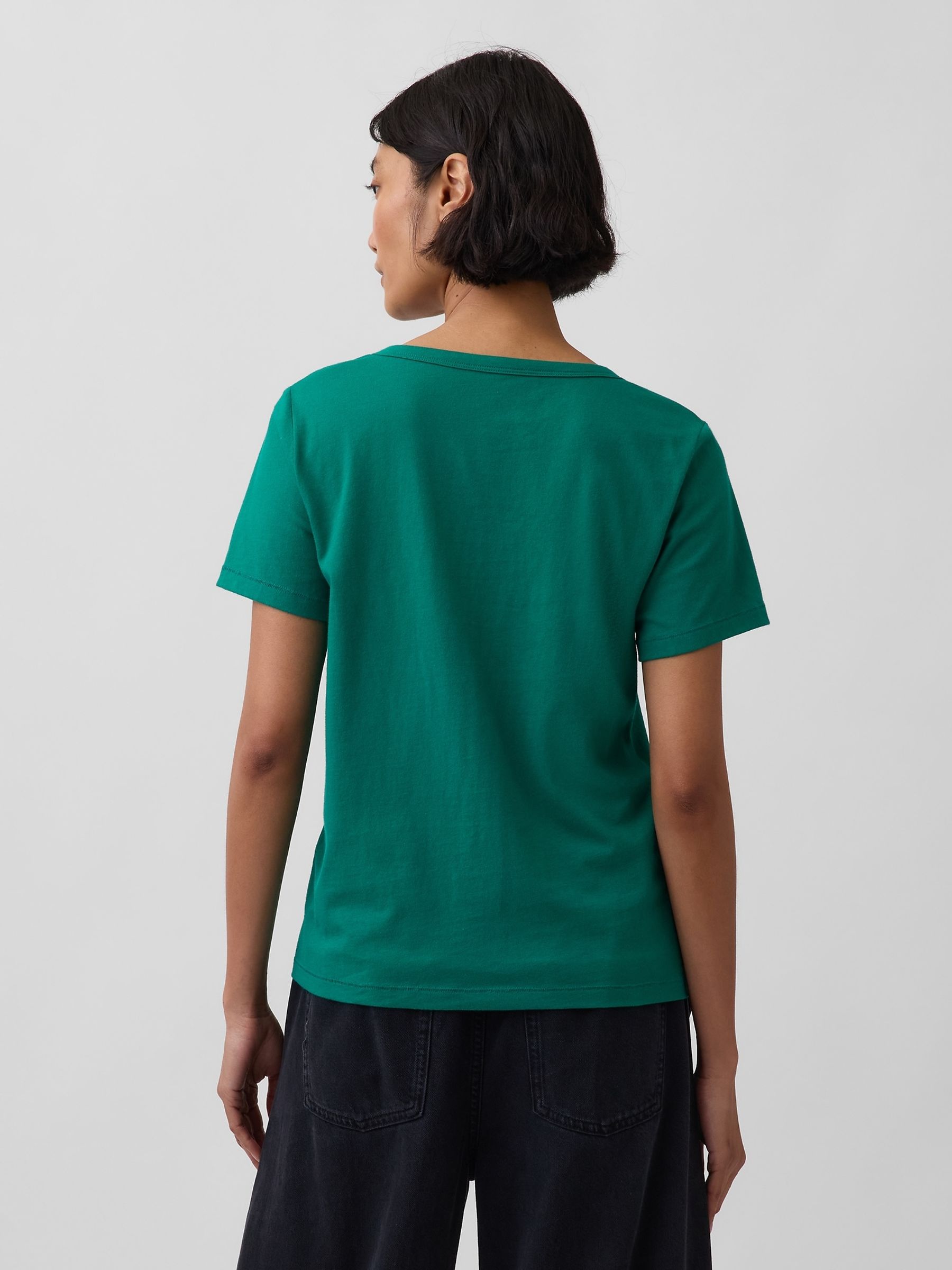 Forrest Green Vintage Soft V-Neck Short Sleeve T-Shirt - Image 2 of 4