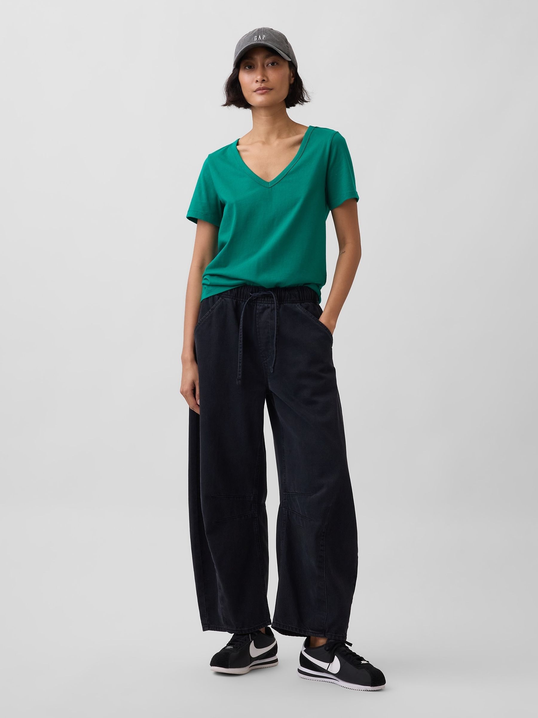 Forrest Green Vintage Soft V-Neck Short Sleeve T-Shirt - Image 3 of 4