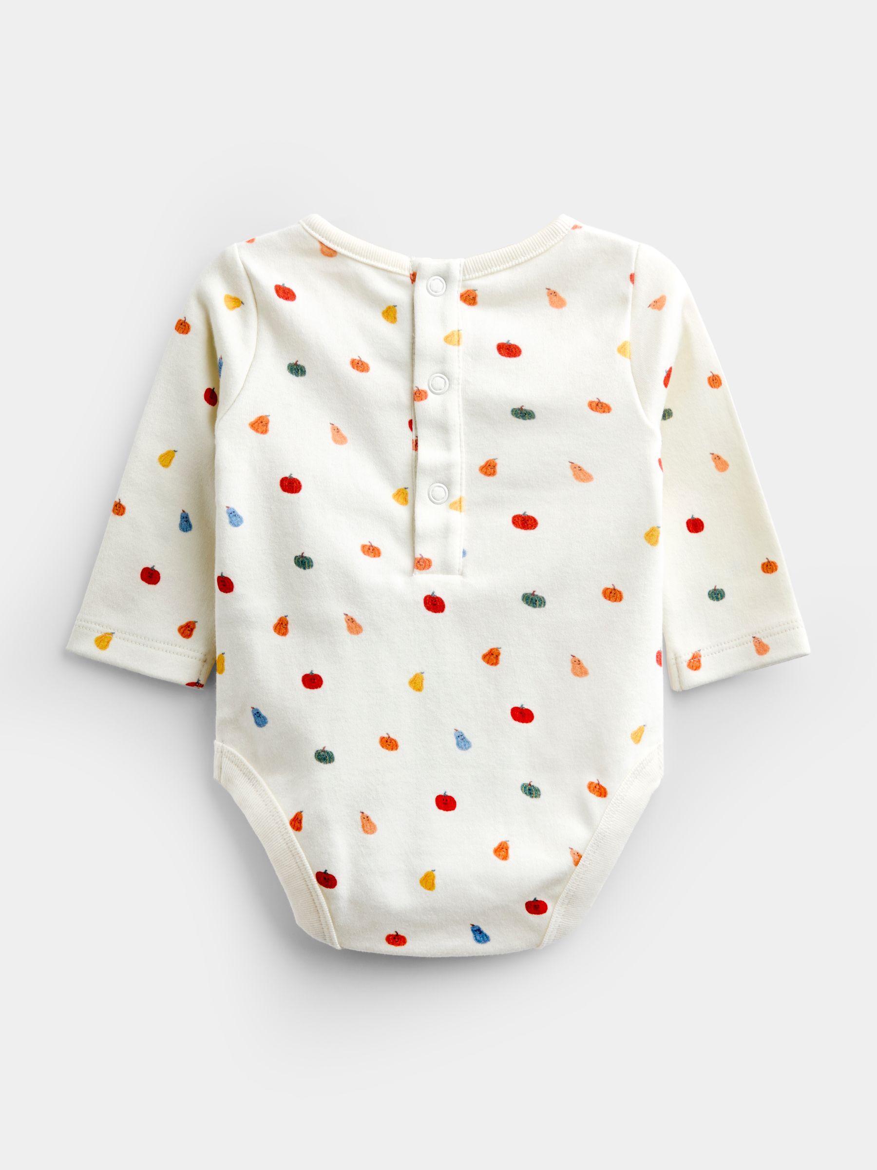Orange Pumpkin 2-Piece Dungaree & Bodysuit Set - Image 3 of 7