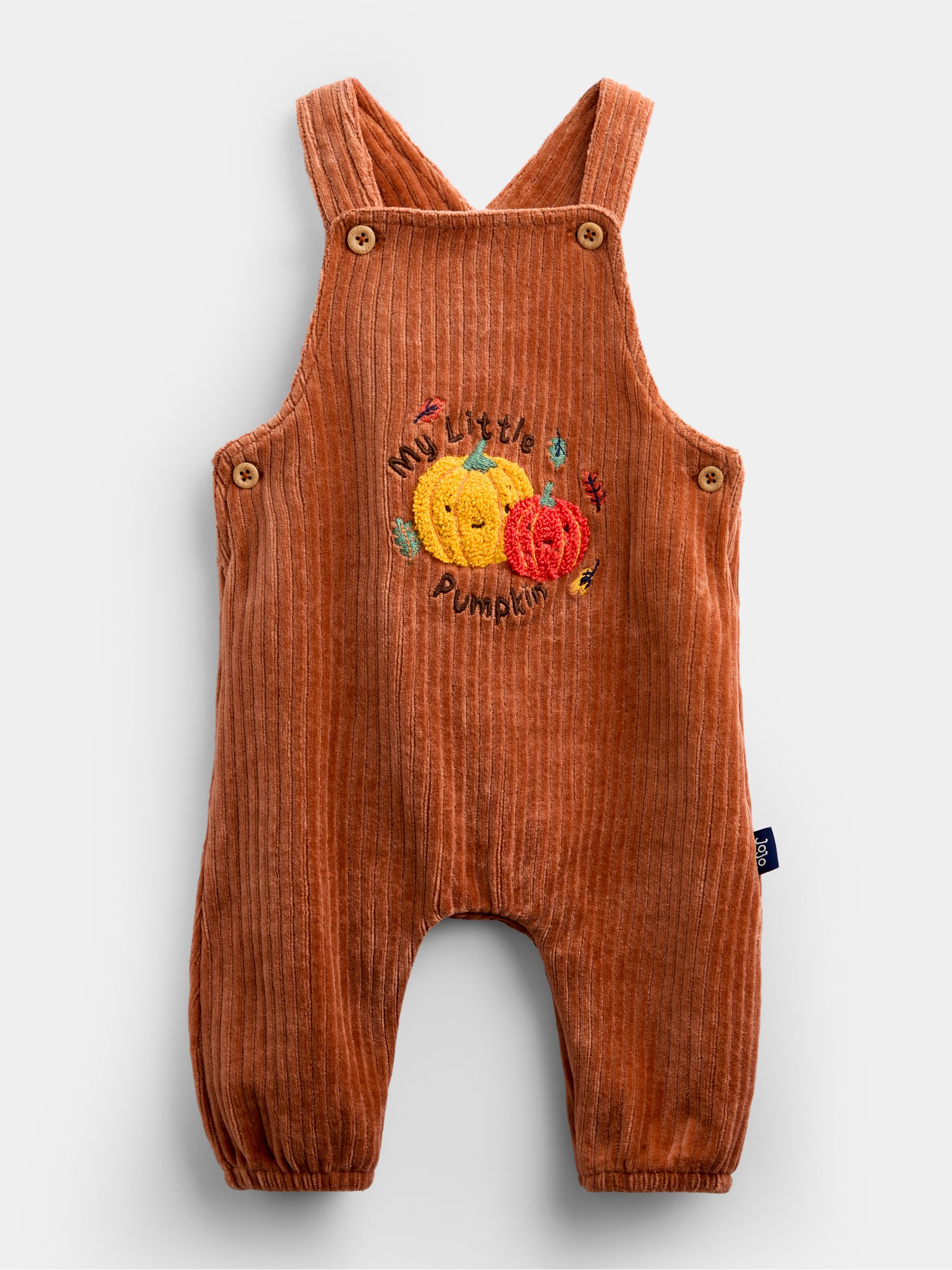 Orange Pumpkin 2-Piece Dungaree & Bodysuit Set - Image 4 of 7