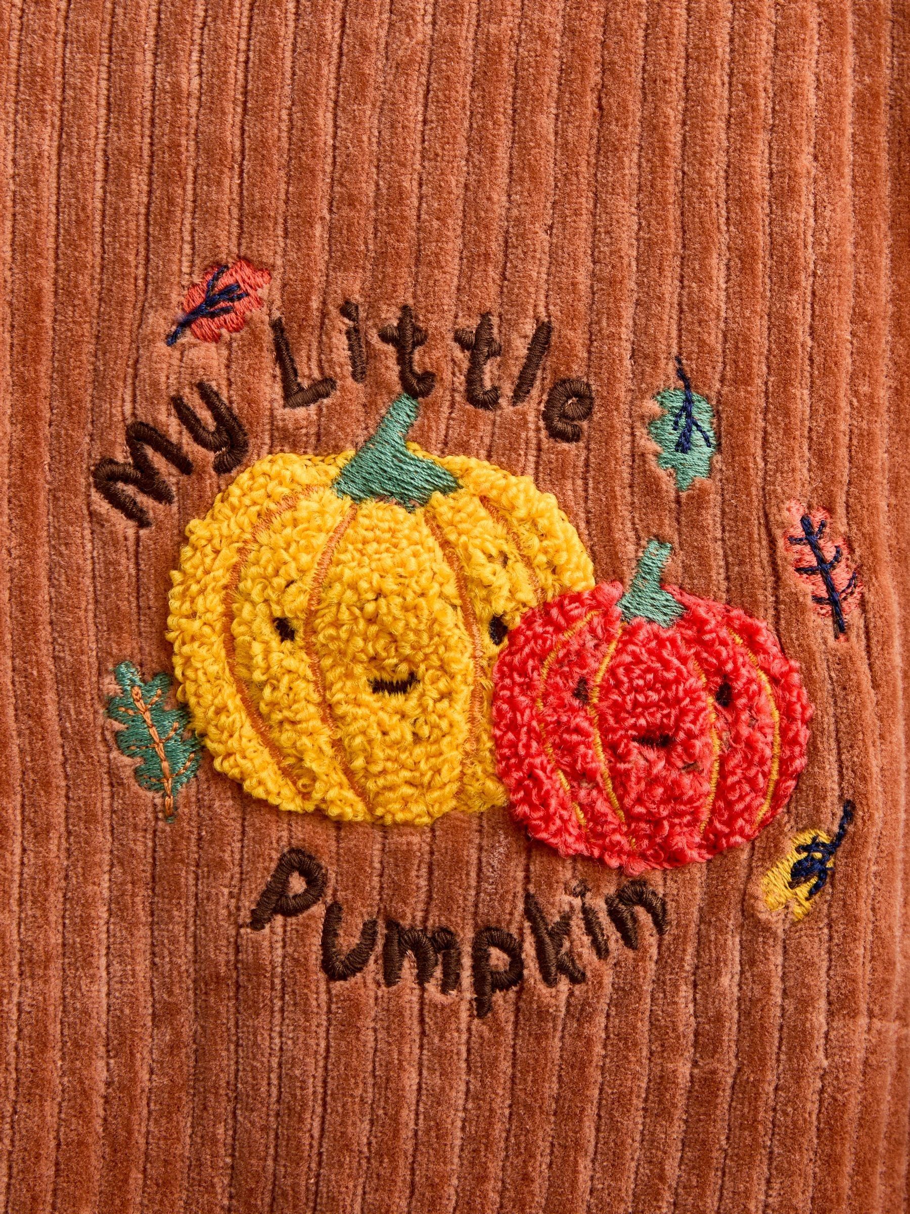 Orange Pumpkin 2-Piece Dungaree & Bodysuit Set - Image 7 of 7
