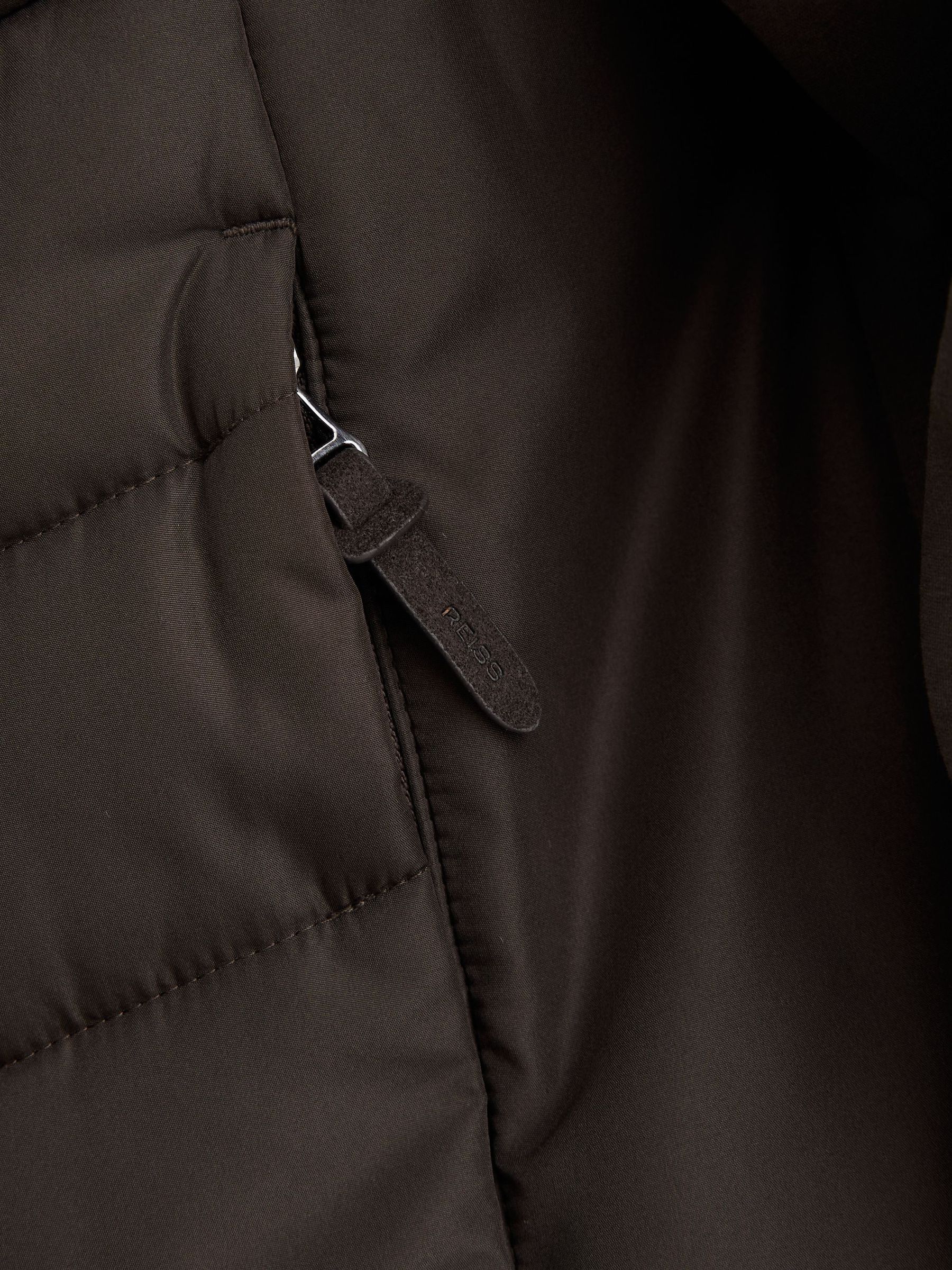 Hybrid Quilted And Interlock Zip Jacket in Brown - Image 6 of 7