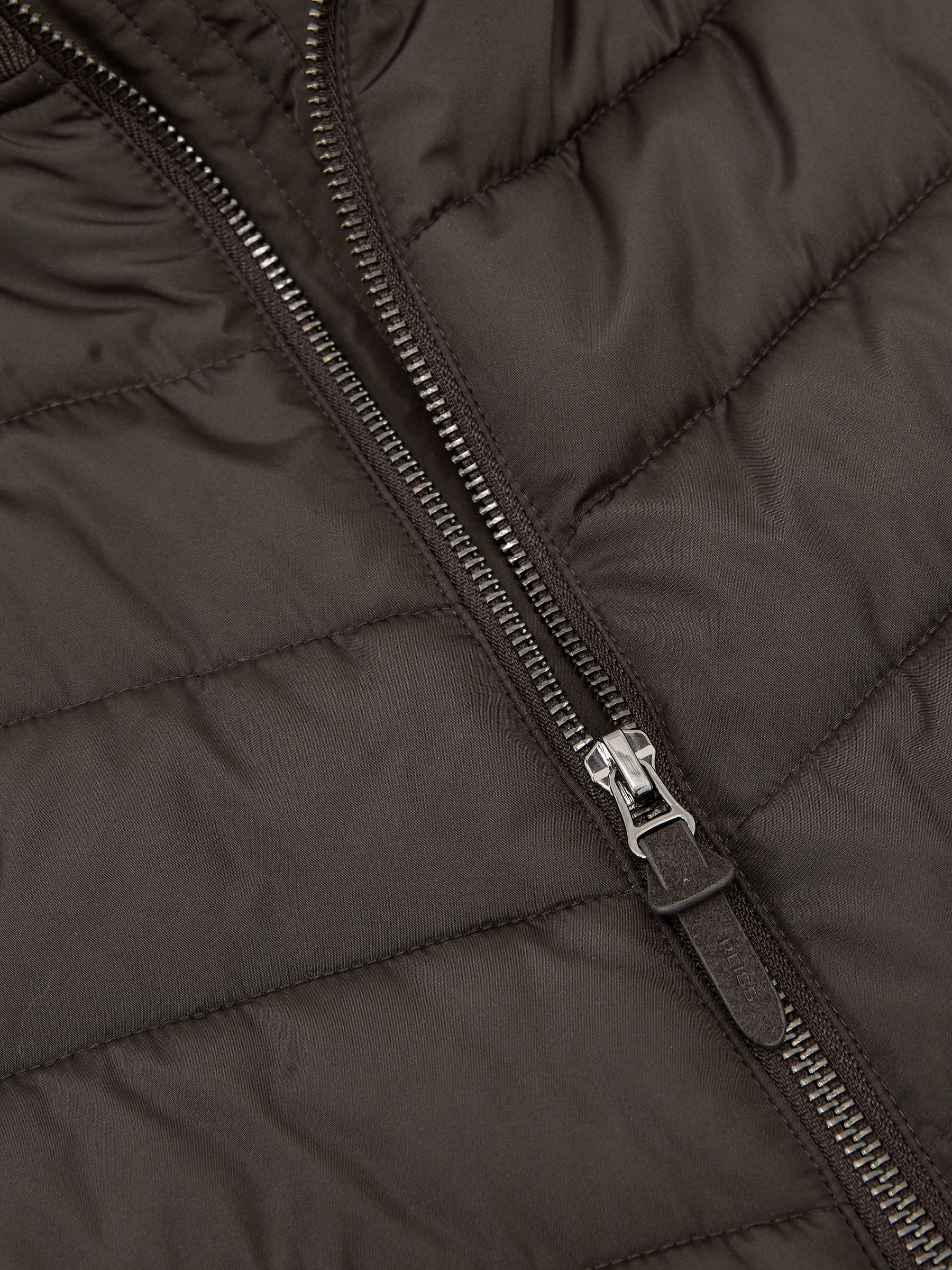 Hybrid Quilted And Interlock Zip Jacket in Brown - Image 7 of 7