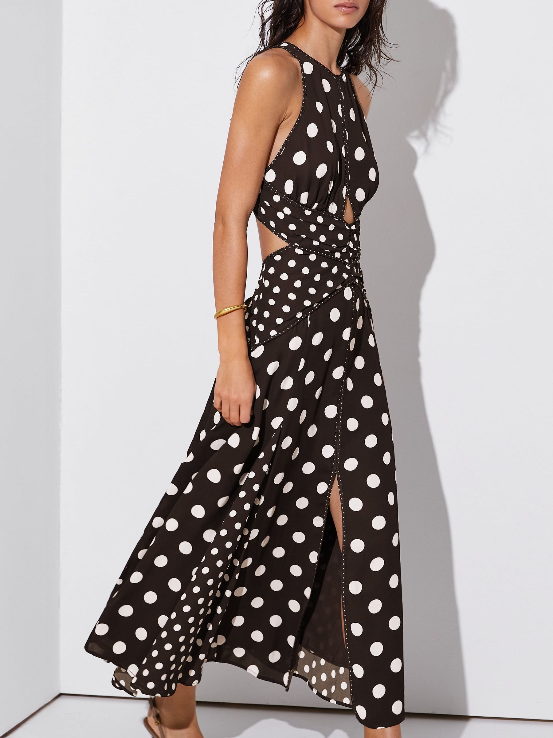 Dress in Chocolate Brown/Ivory - Image 5 of 7