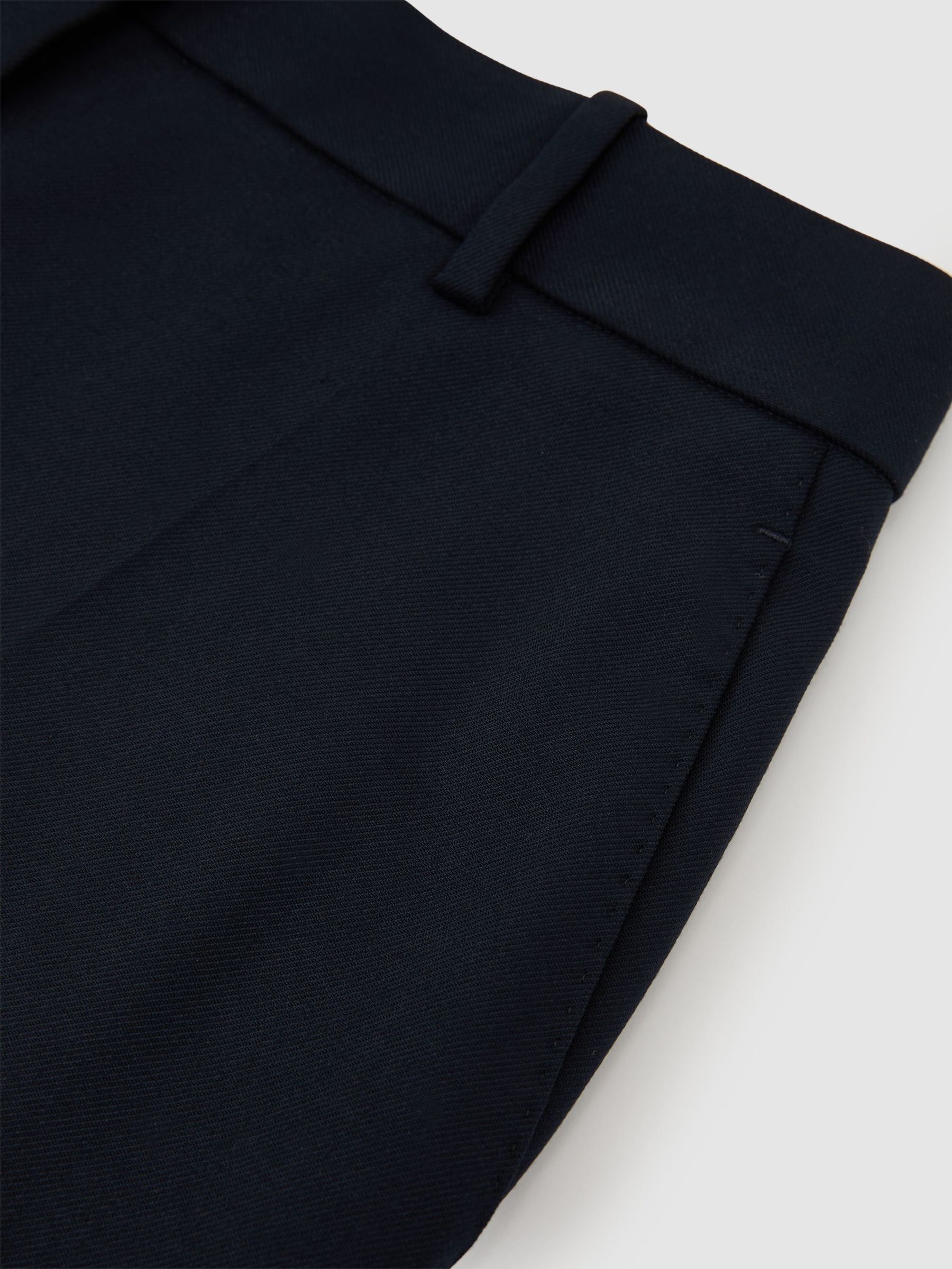 Tall Wool-Blend Wide-Leg Suit Trousers in Navy - Image 6 of 7