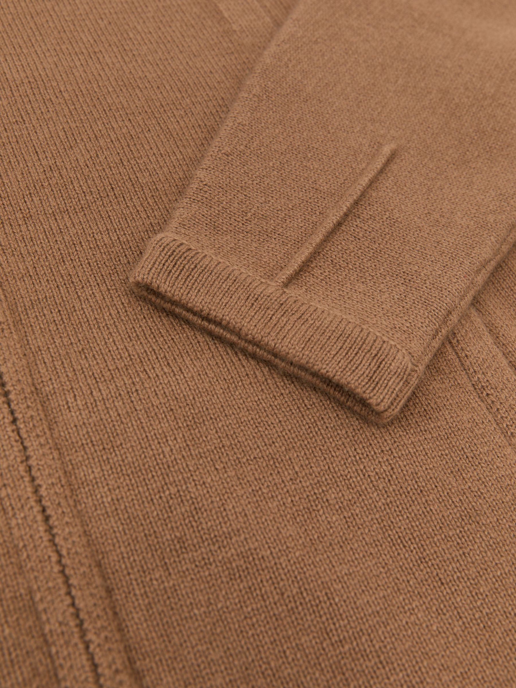 Wool-Blend Zip-Through Hoodie with Cashmere in Camel - Image 6 of 6
