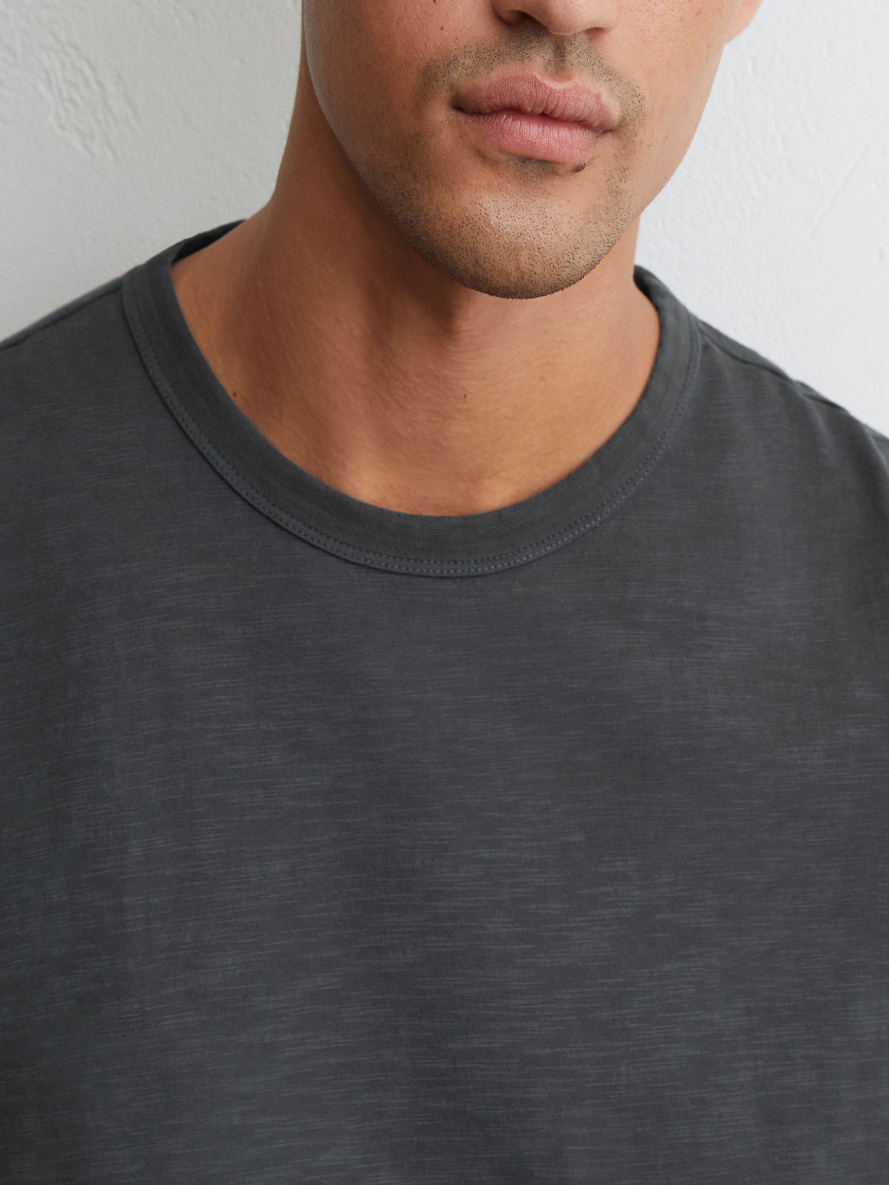 Cotton Slub Relaxed-Fit T-Shirt in Navy - Image 3 of 6