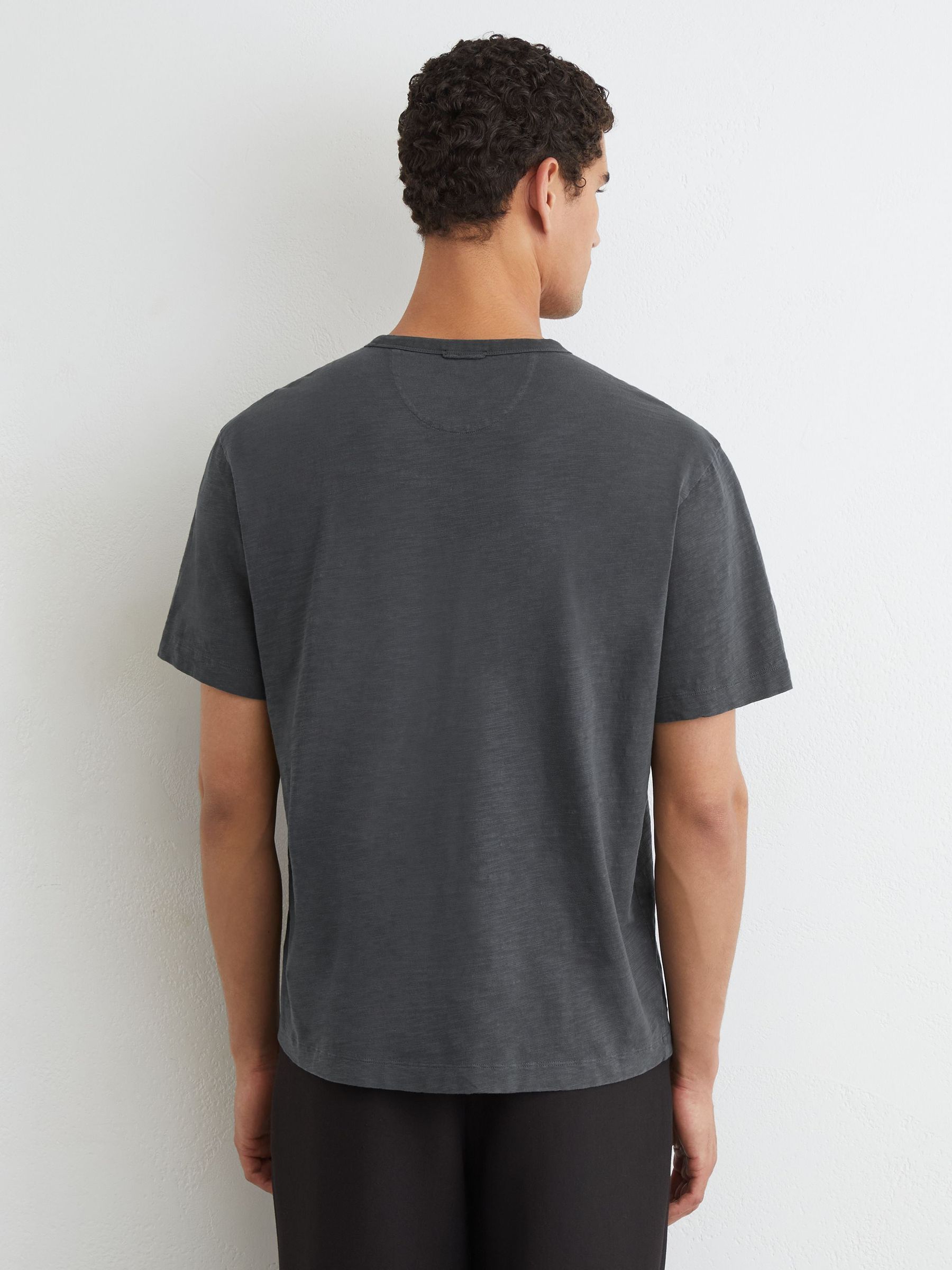 Cotton Slub Relaxed-Fit T-Shirt in Navy - Image 5 of 6