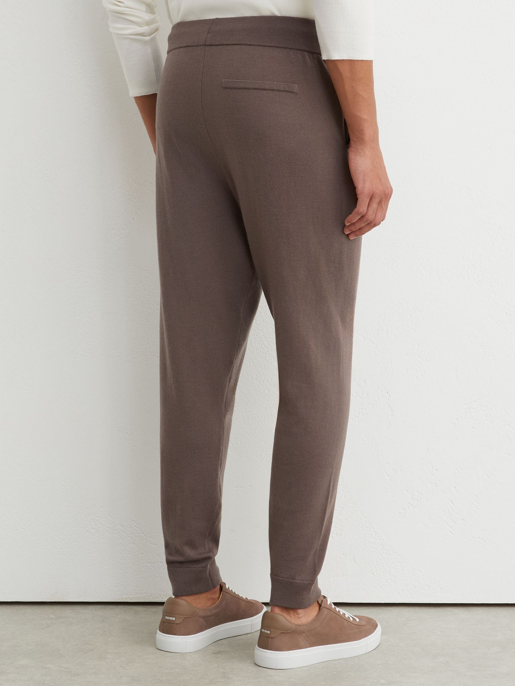 Merino Wool-Blend Cuffed Joggers in Ridge Brown - Image 5 of 6
