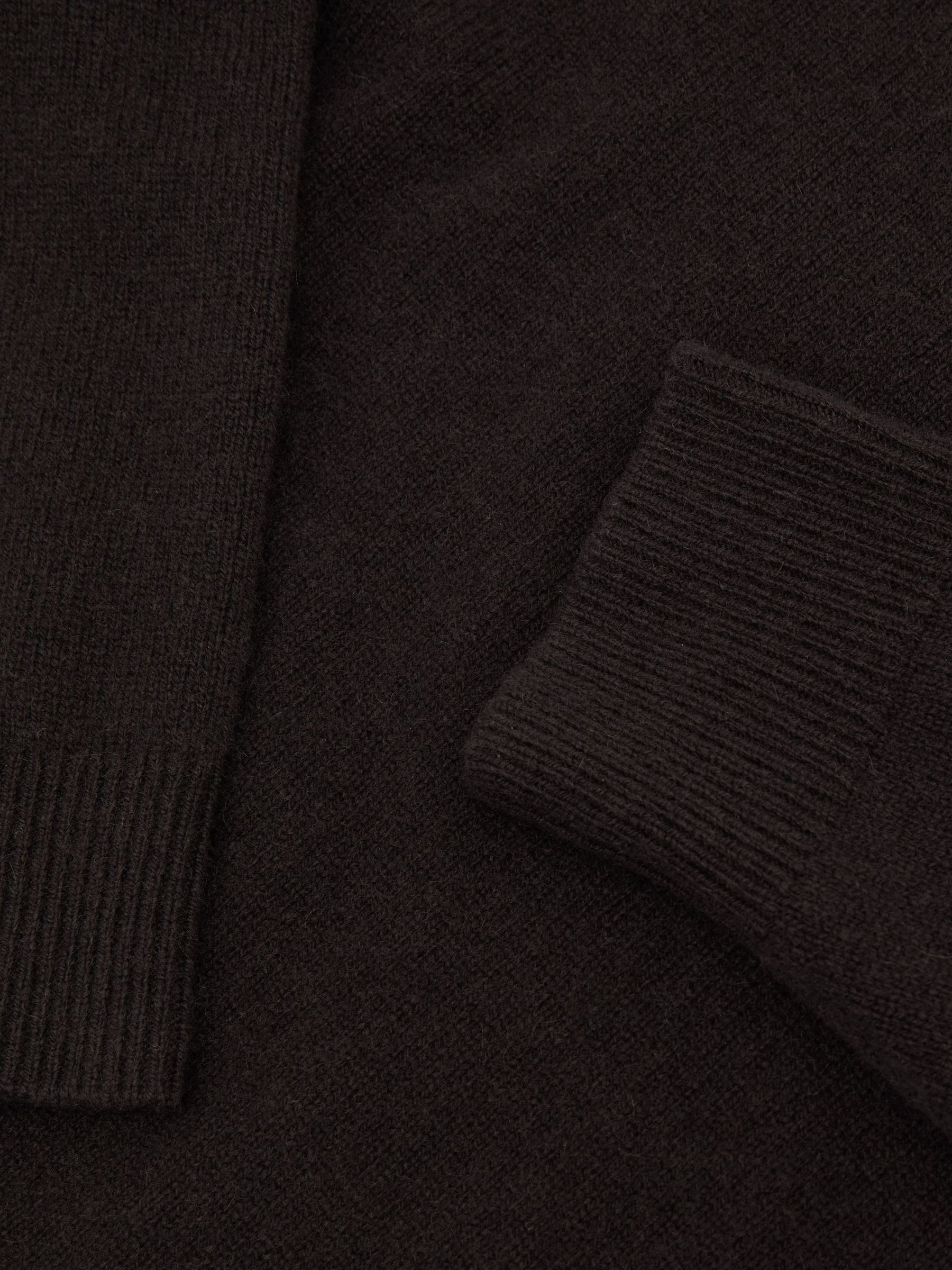 100% Cashmere V-Neck Jumper in Grape Burgundy - Image 6 of 6