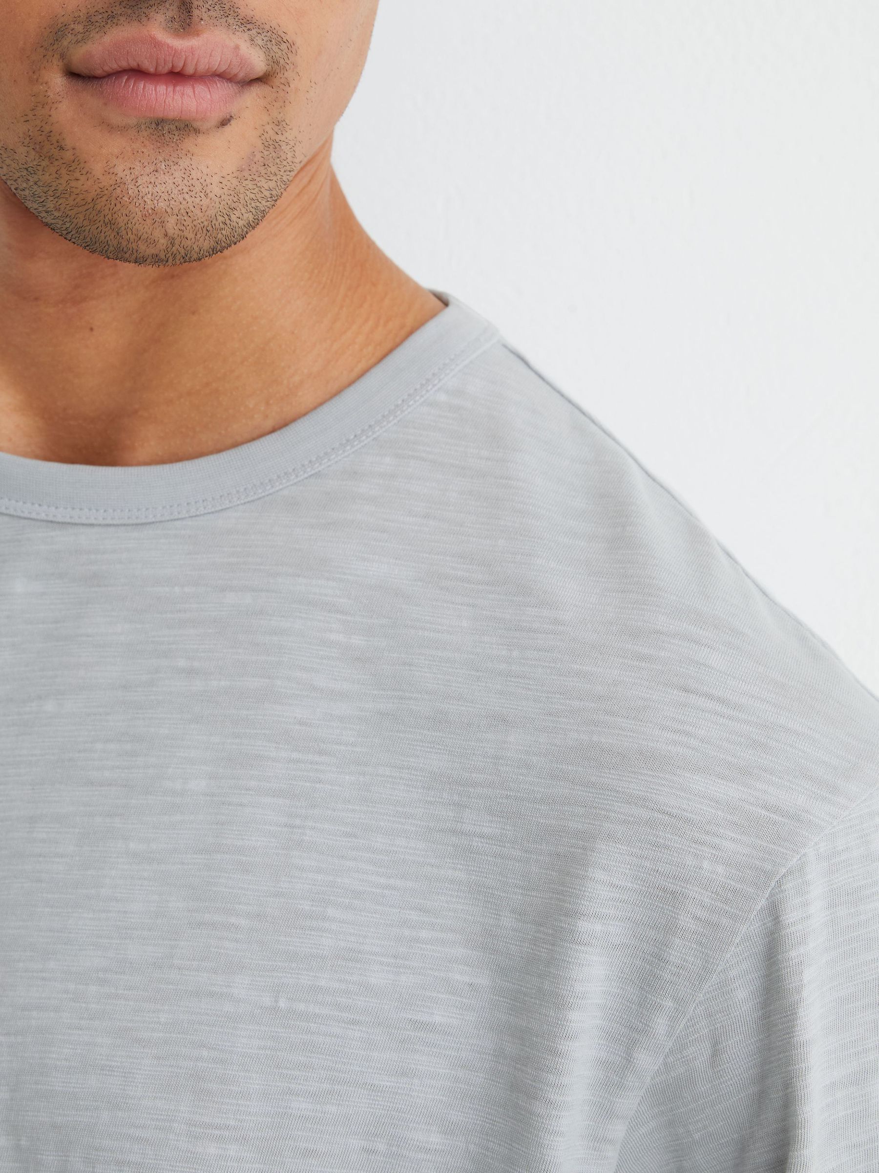 Cotton Slub Relaxed-Fit T-Shirt in Light Blue - Image 4 of 6