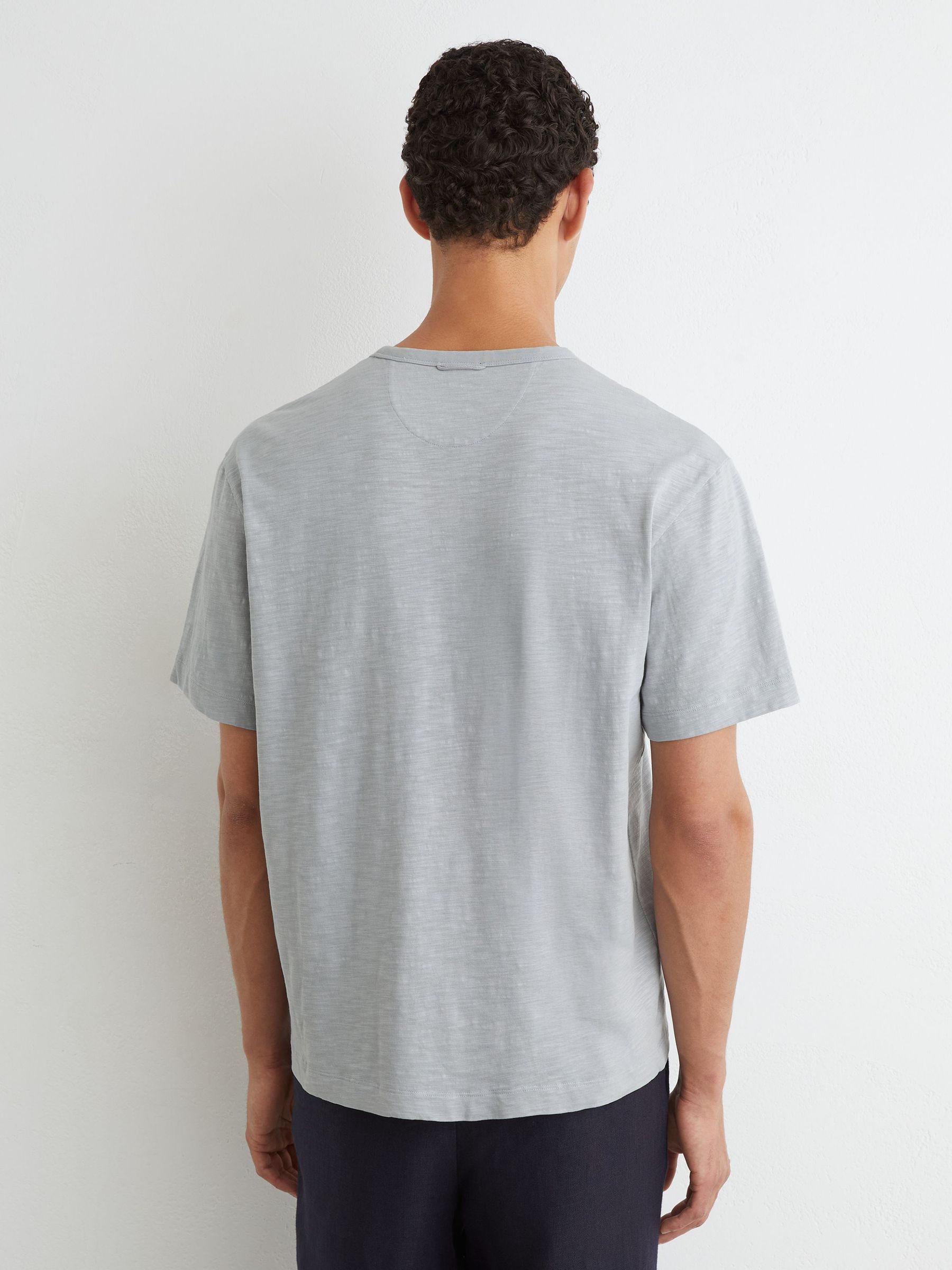 Cotton Slub Relaxed-Fit T-Shirt in Light Blue - Image 5 of 6