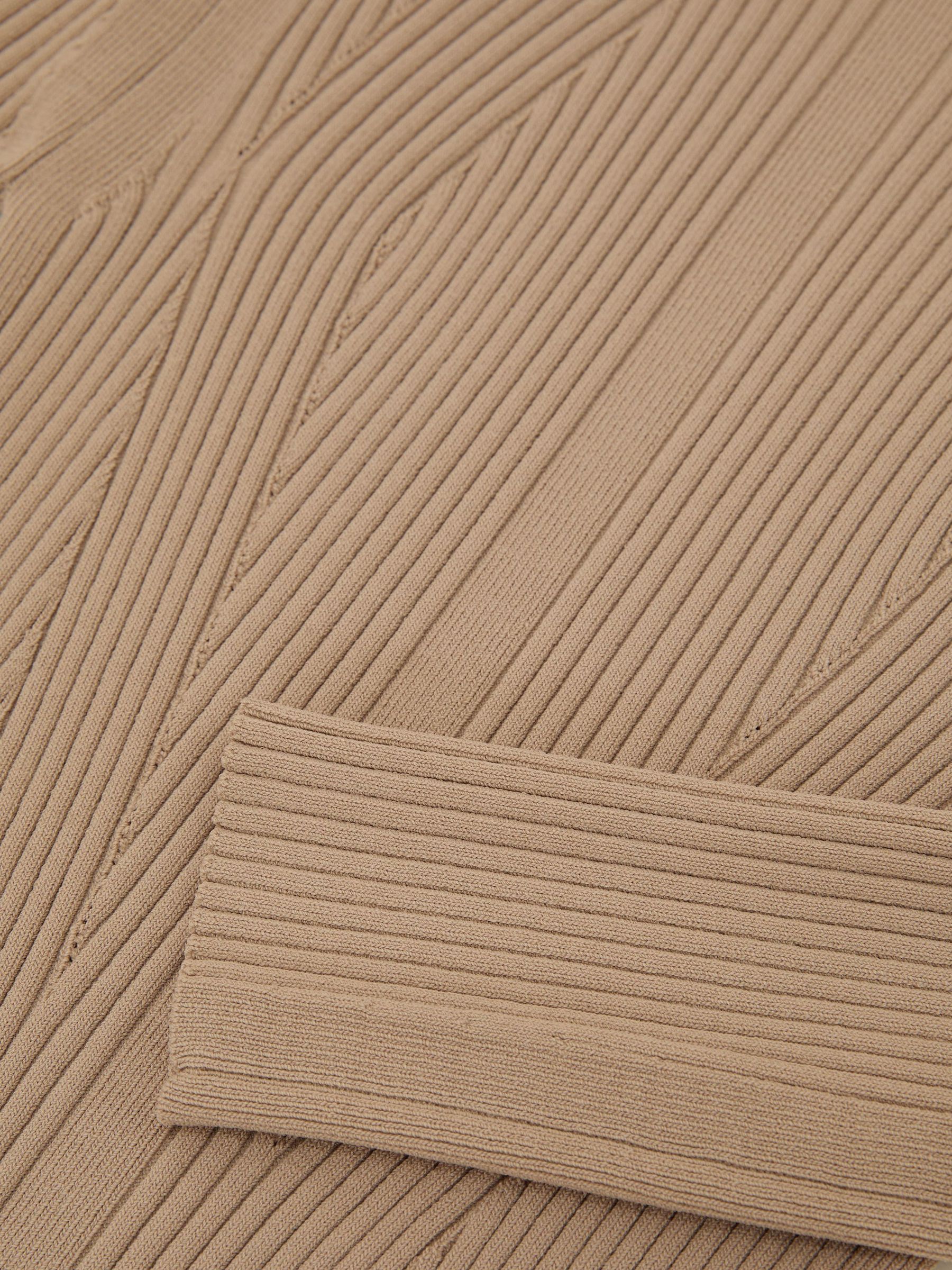 Rib-Knit Mock-Neck Jumper in Neutral - Image 6 of 6