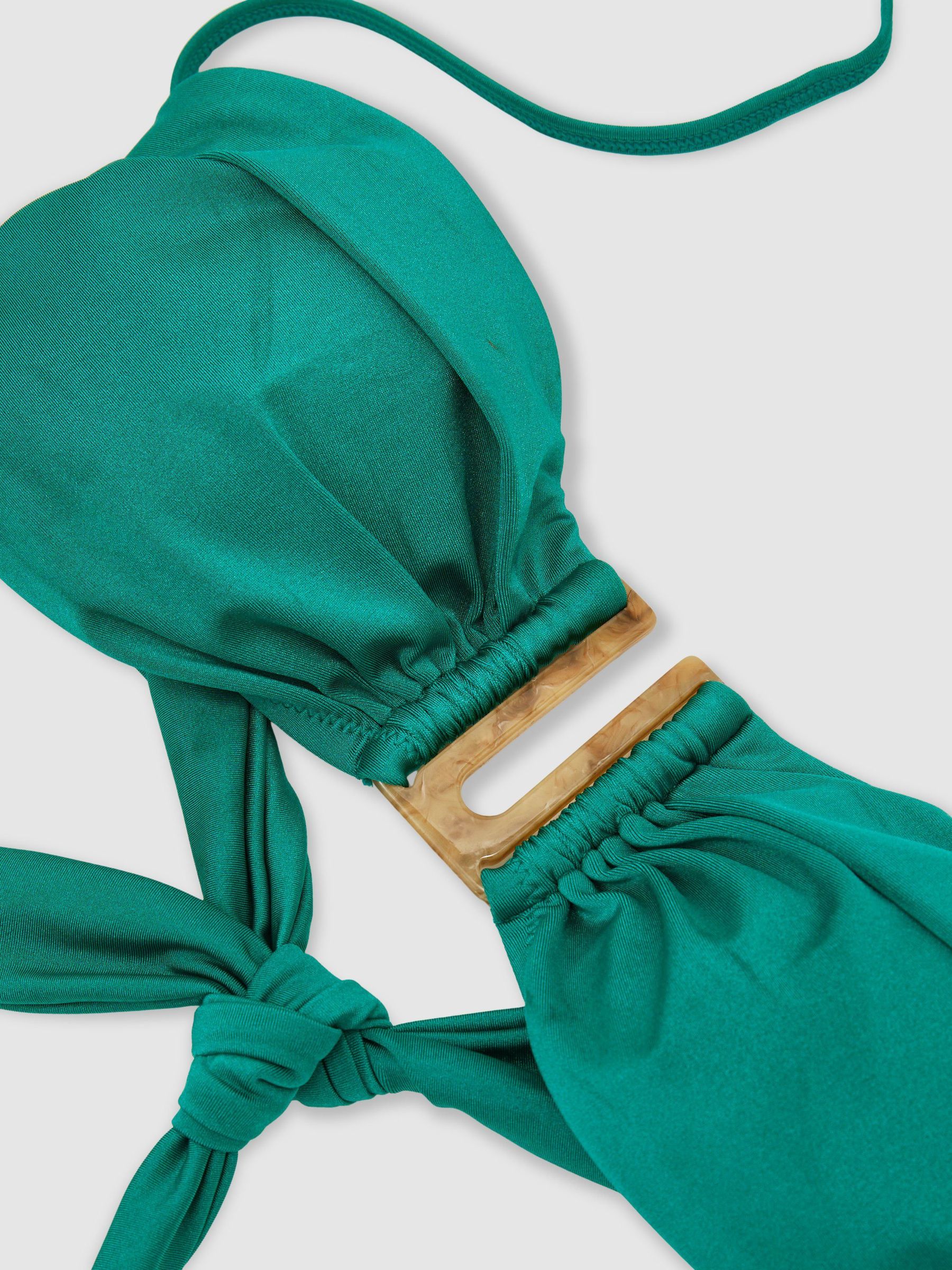 Removable-Strap Bandeau Bikini Top in Teal Blue - Image 7 of 7