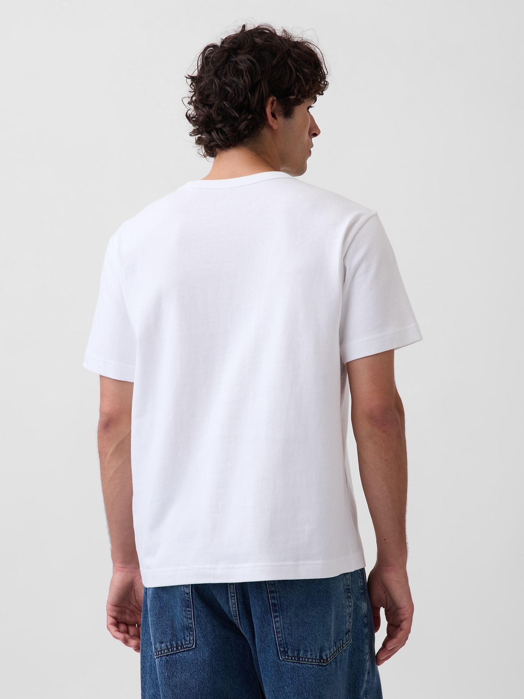 White Heavyweight Relaxed Logo Short Sleeve T-Shirt - Image 2 of 4