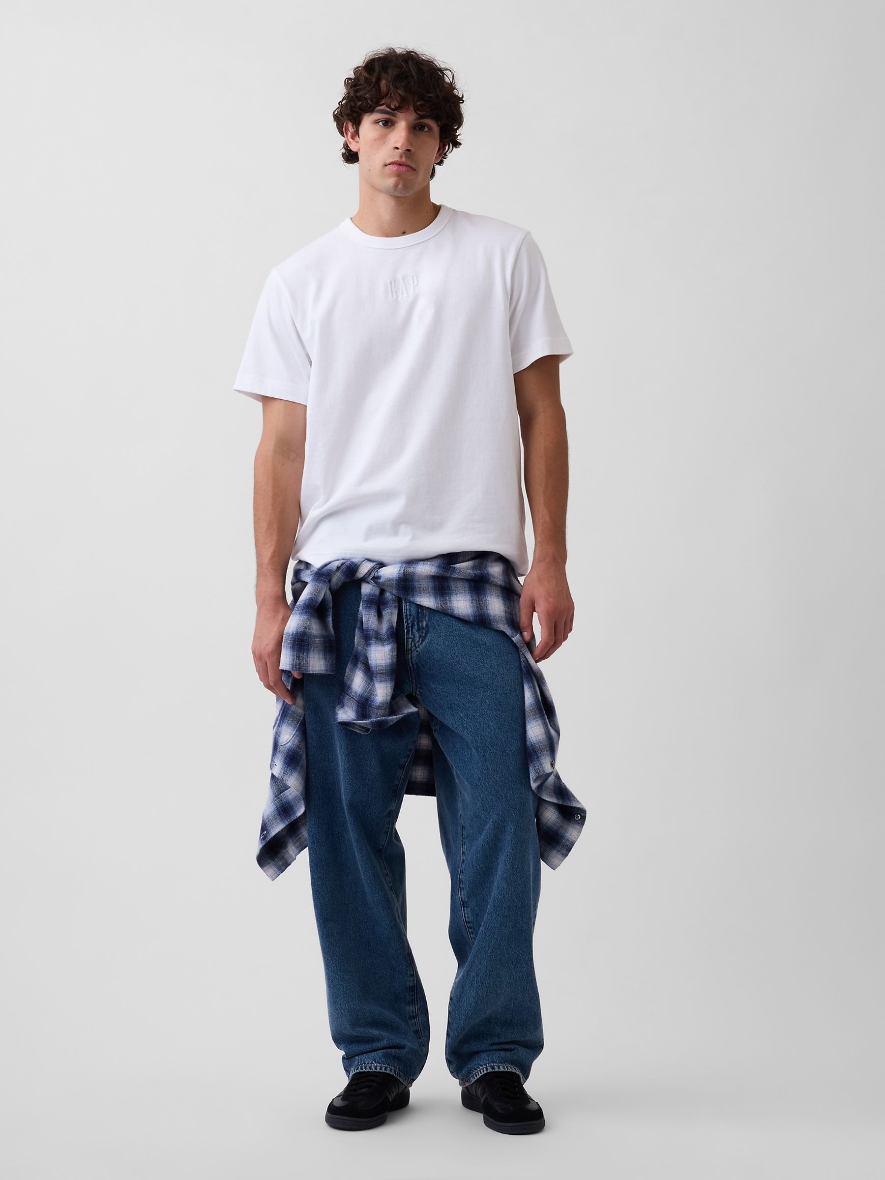 White Heavyweight Relaxed Logo Short Sleeve T-Shirt - Image 3 of 4