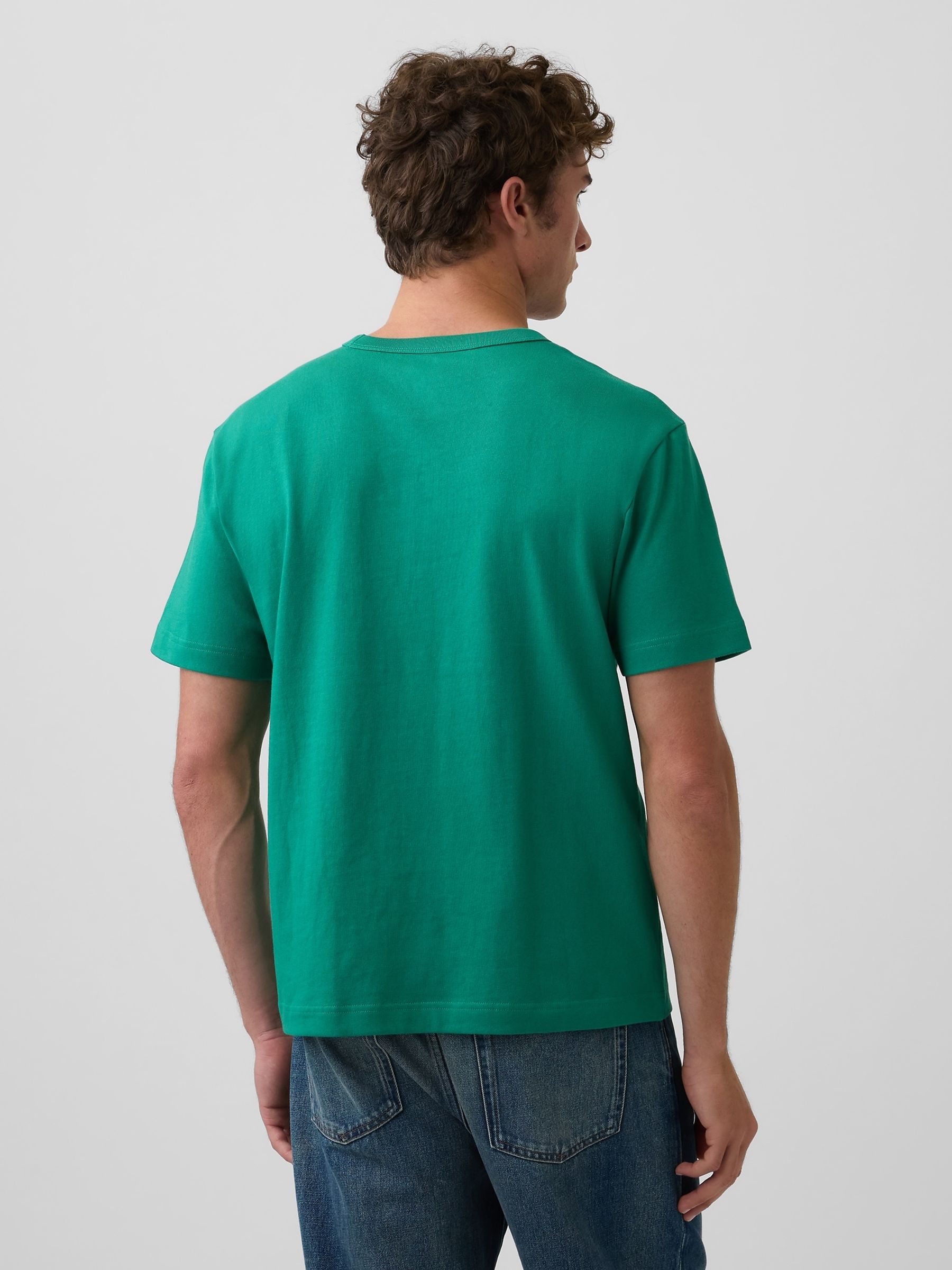 Green Heavyweight Relaxed Logo Short Sleeve T-Shirt - Image 2 of 4