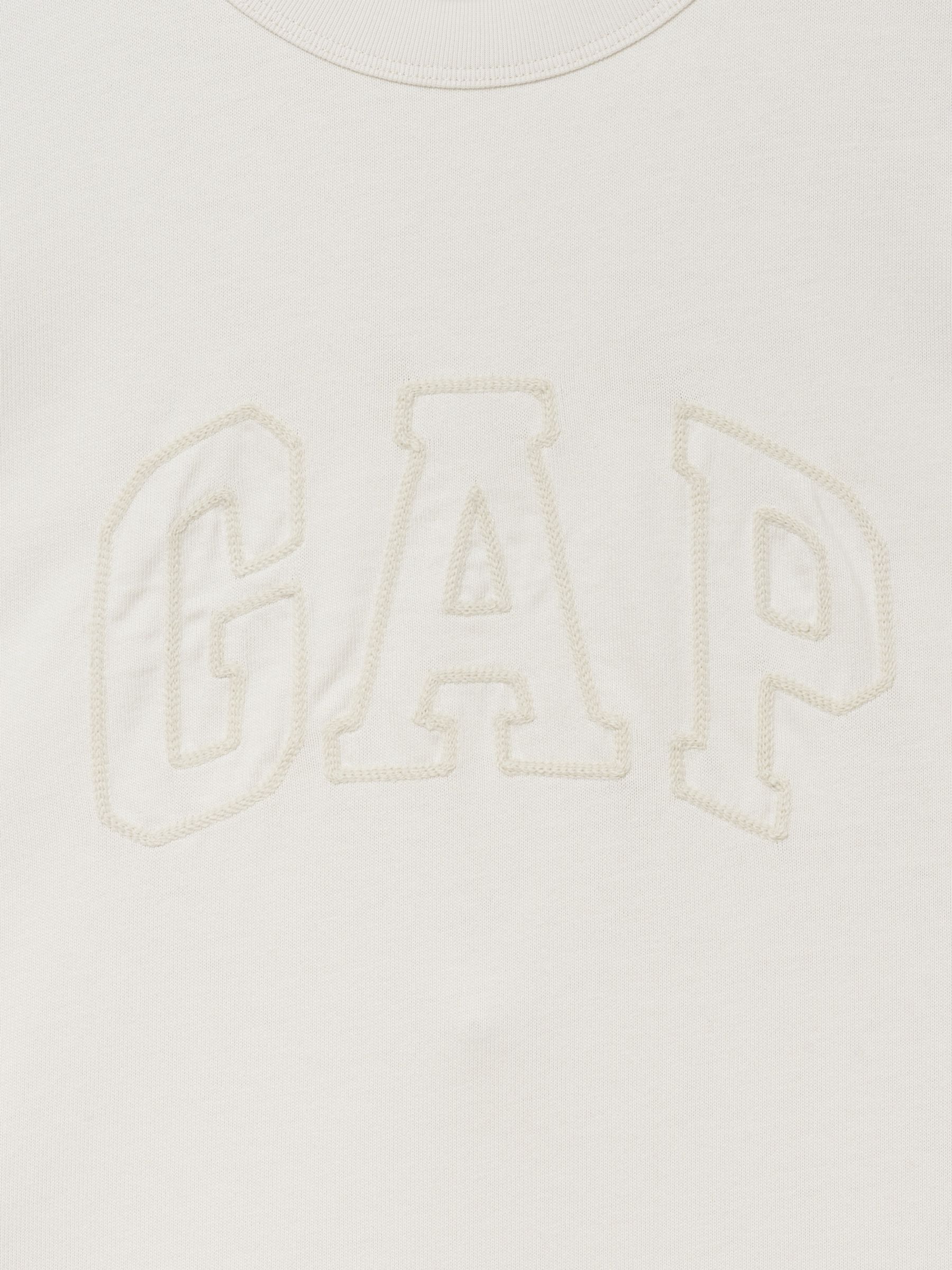 Cream Heavyweight Logo Relaxed Boxy Short Sleeve T-Shirt - Image 2 of 2