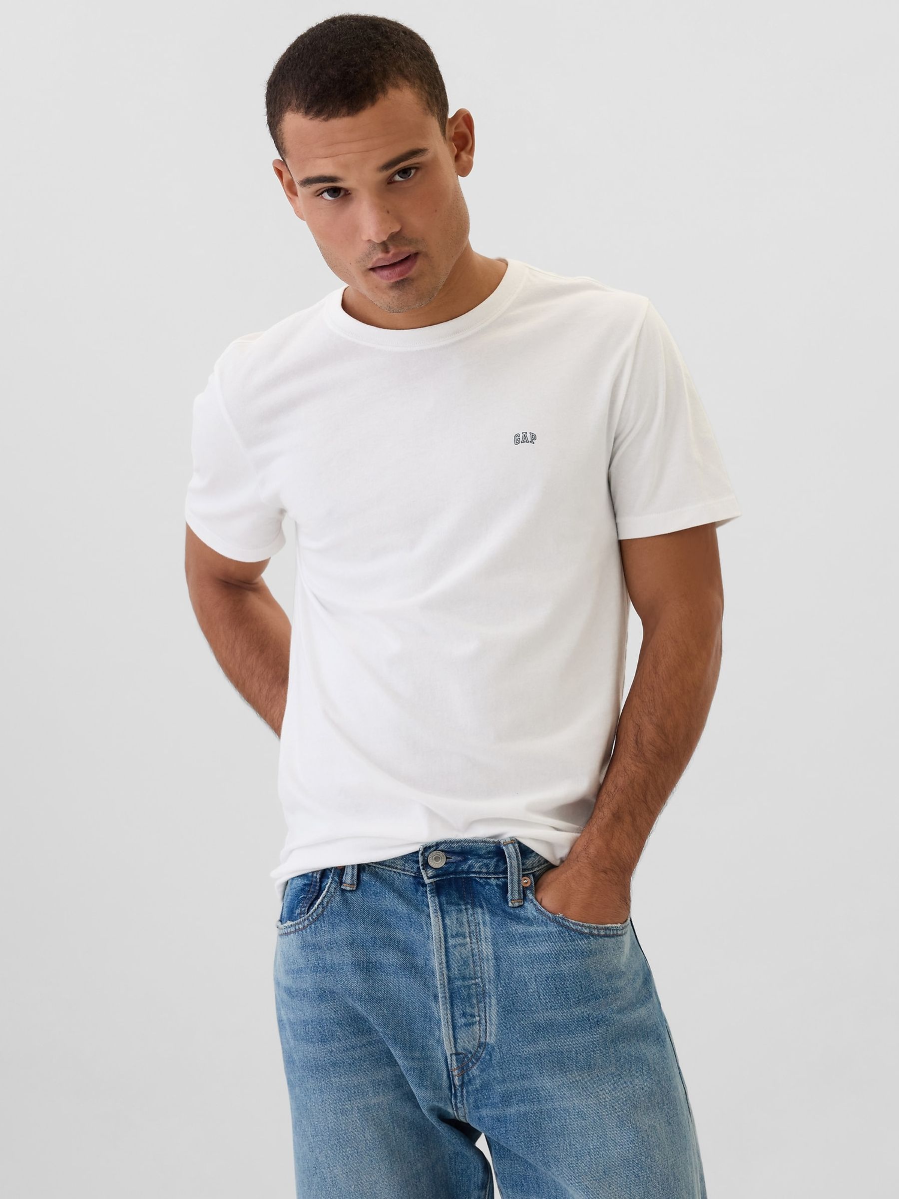 White Everyday Soft Mini-Logo Short Sleeve T-Shirt - Image 1 of 4