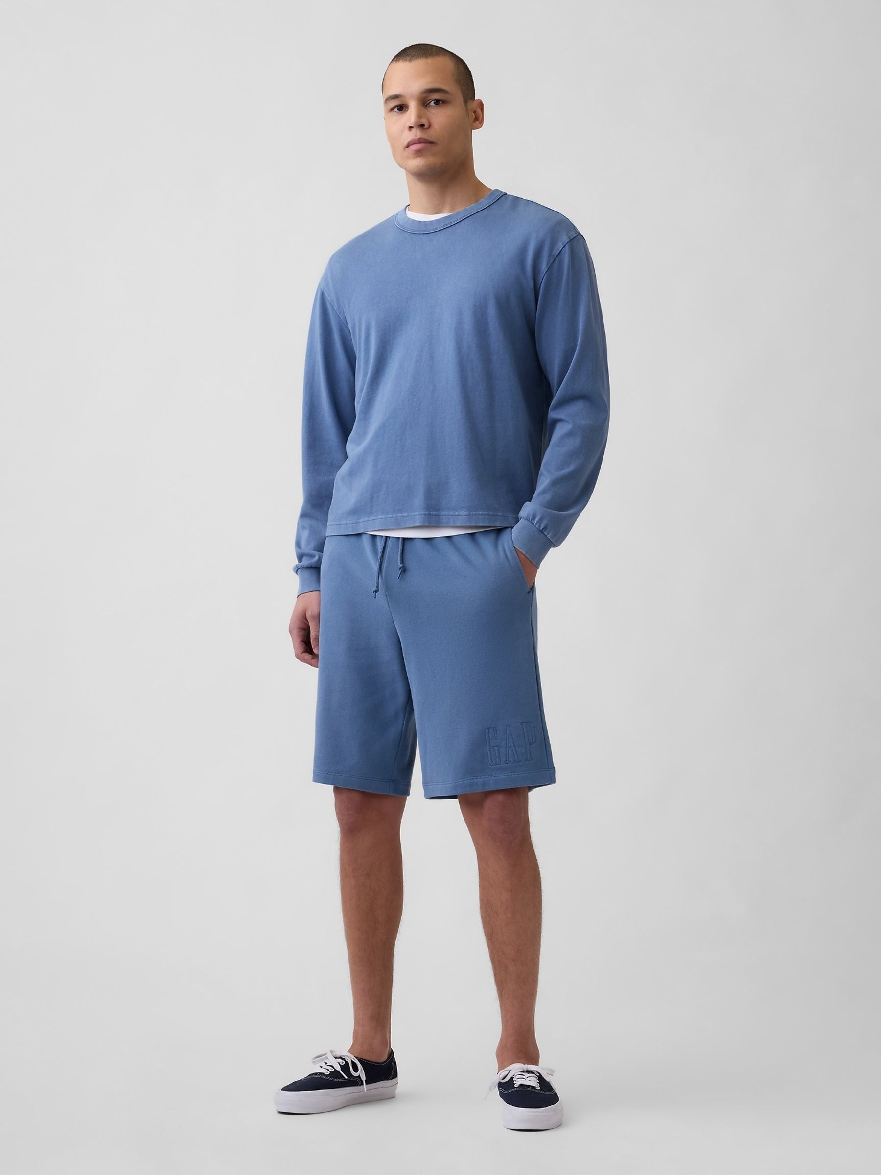 Blue Vintage Soft Terry Relaxed Logo Sweat Shorts - Image 1 of 5